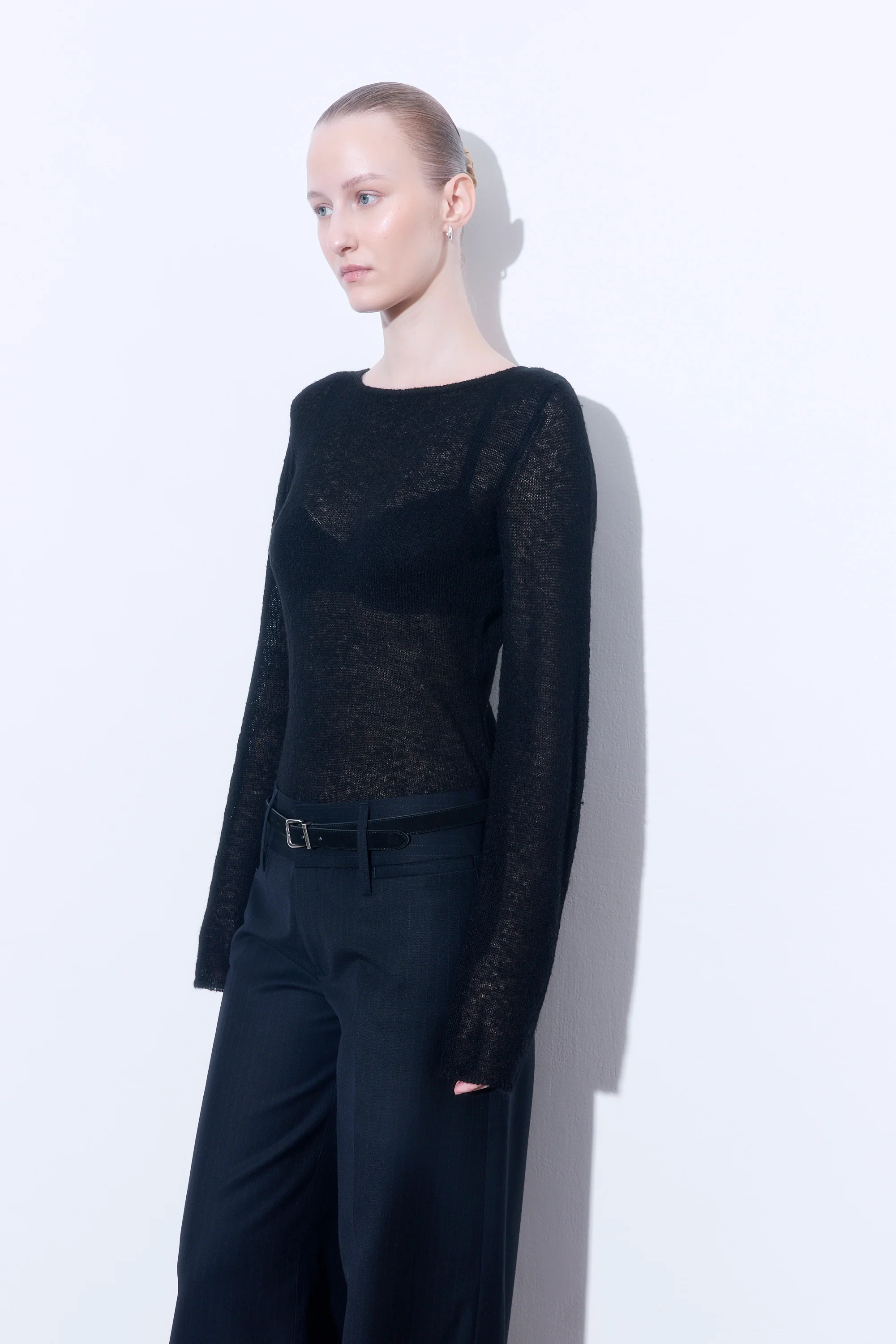 Sheer Boat Neck Long Sleeve - Image 4