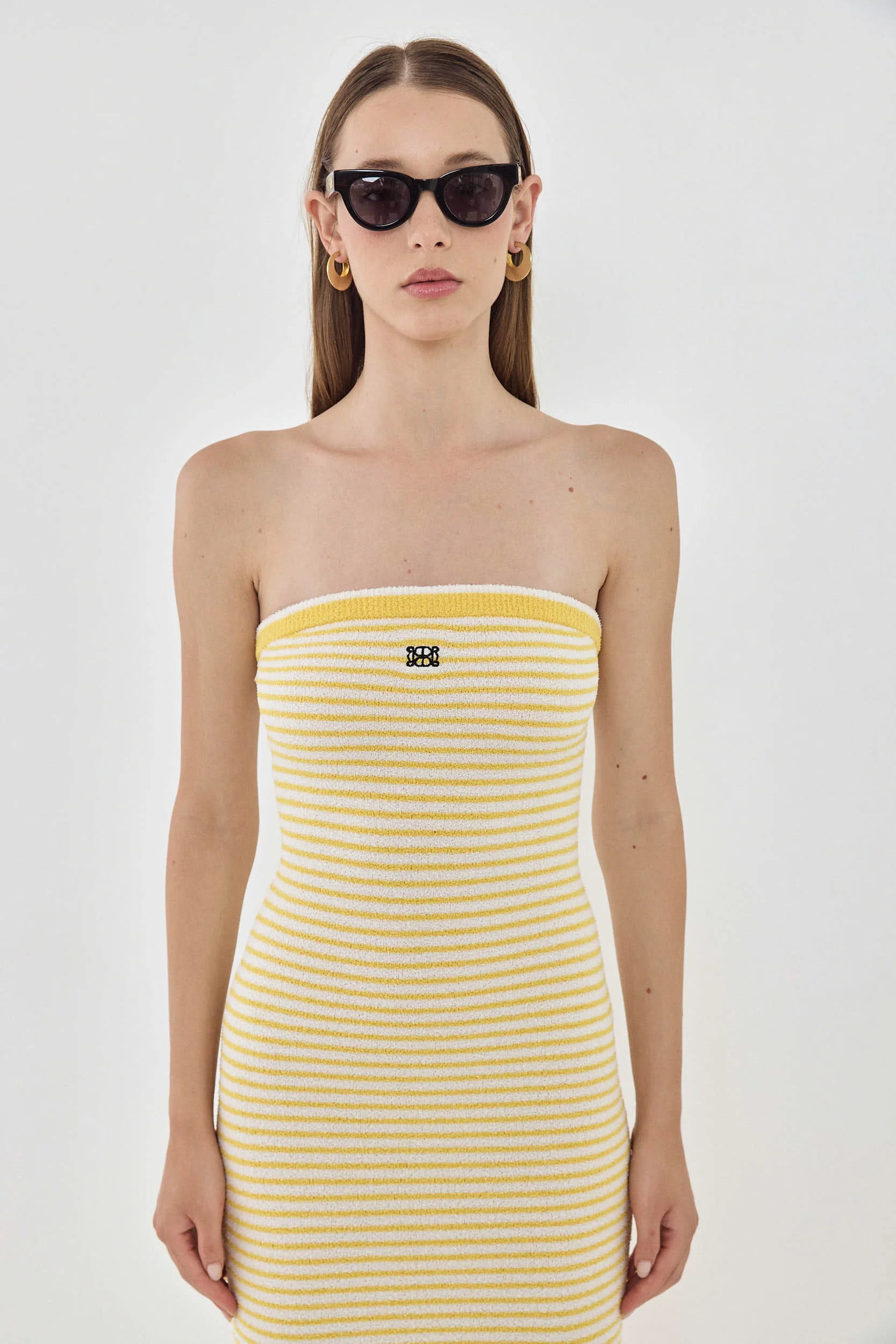 Boucle Strapless Maxi Dress - Image 2
