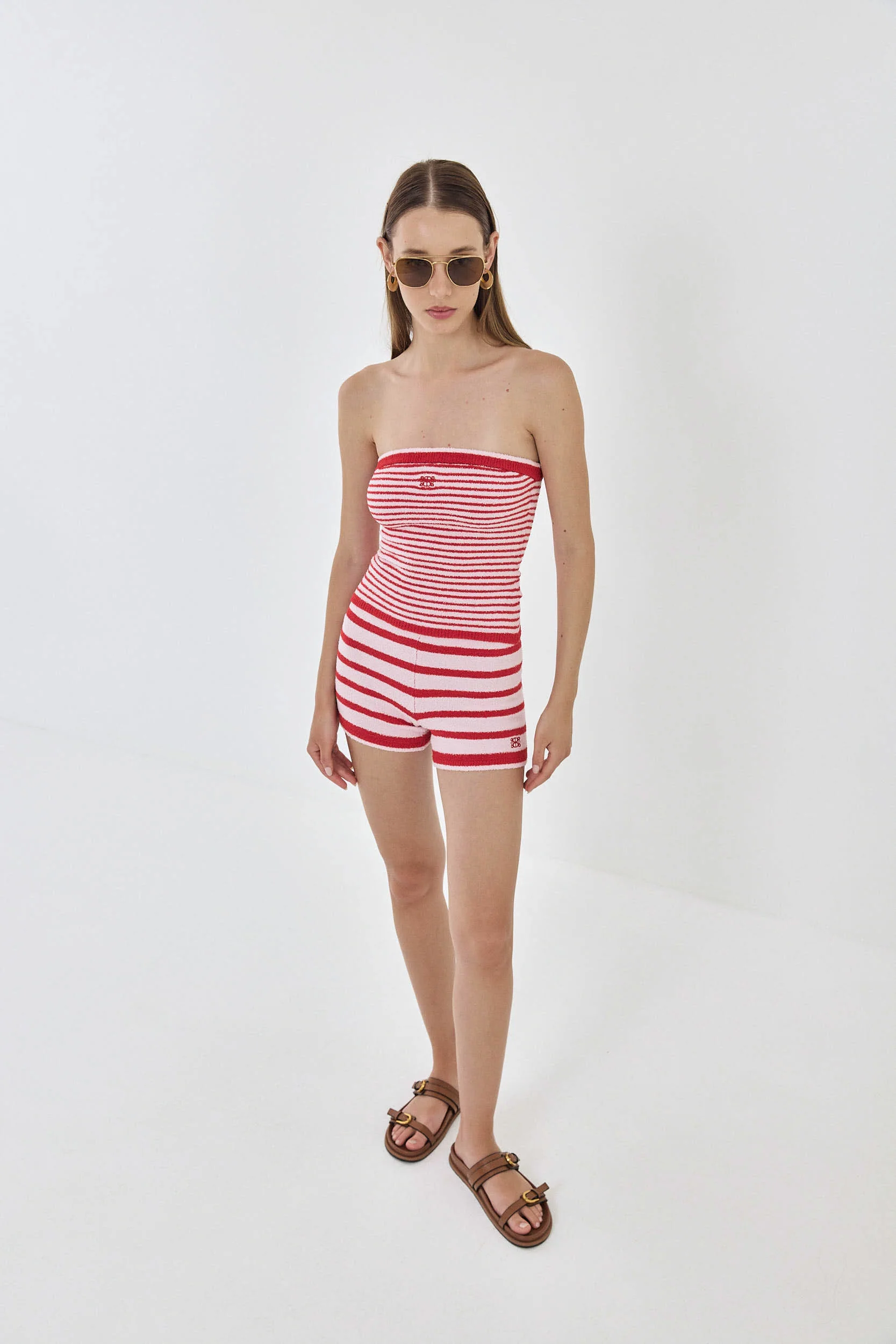 Boucle Strapless Tank Top - Image 3