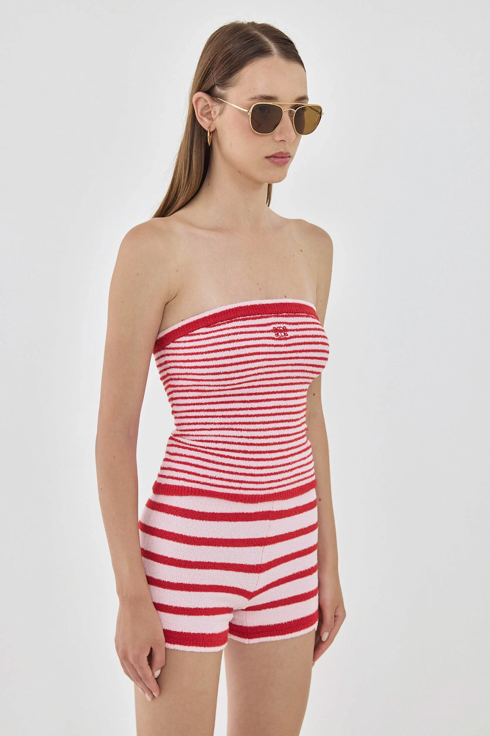 Boucle Strapless Tank Top - Image 4