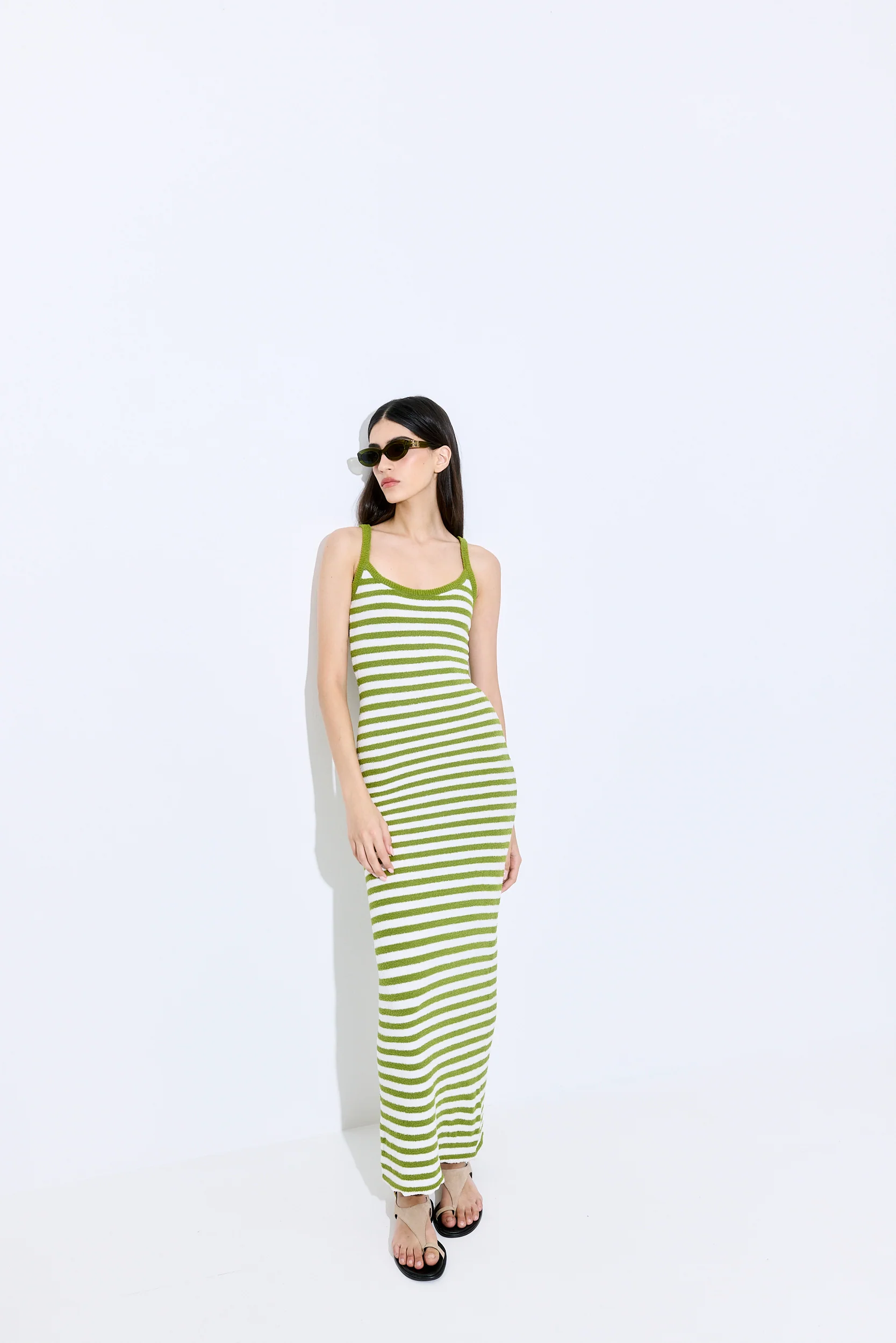 Boucle Strappy Maxi Dress - Image 3
