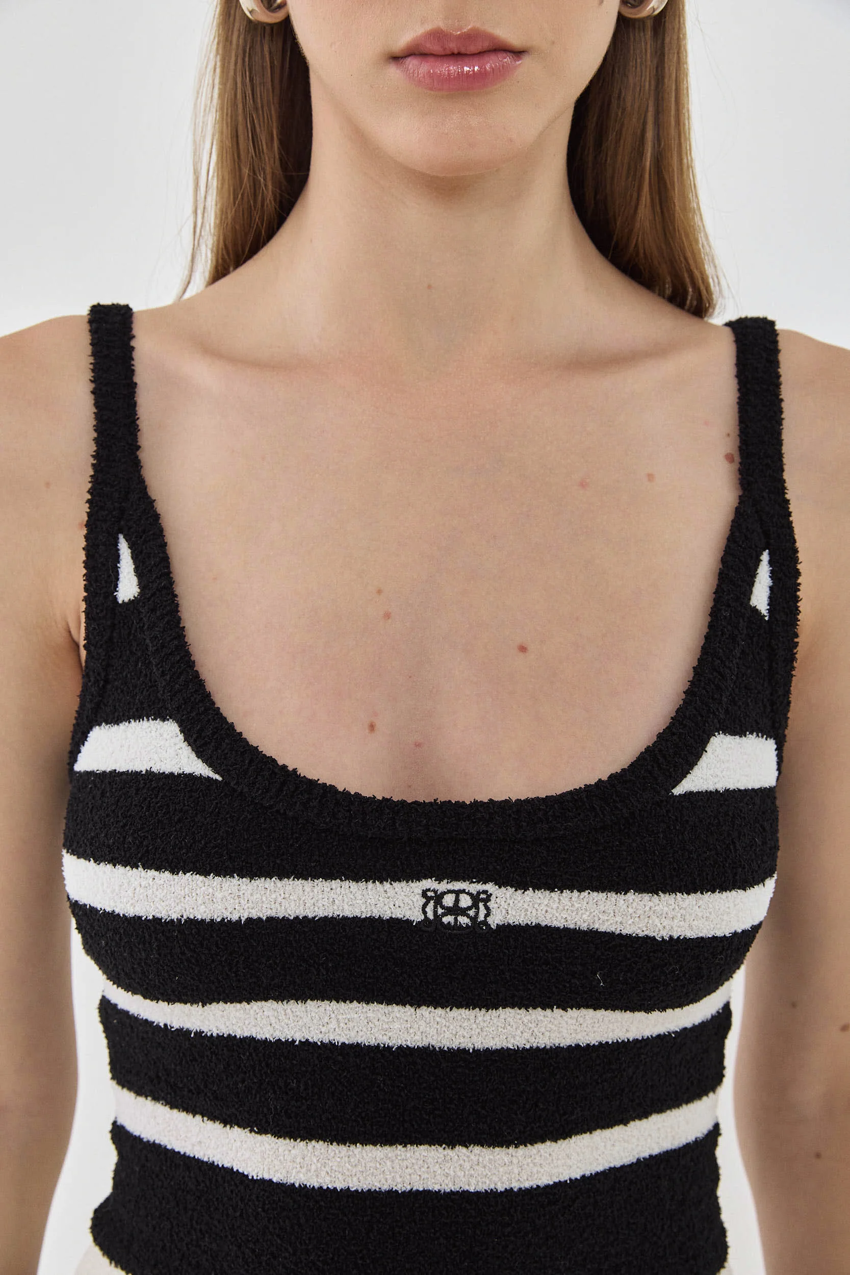 Boucle Striped Mini Dress - Image 7