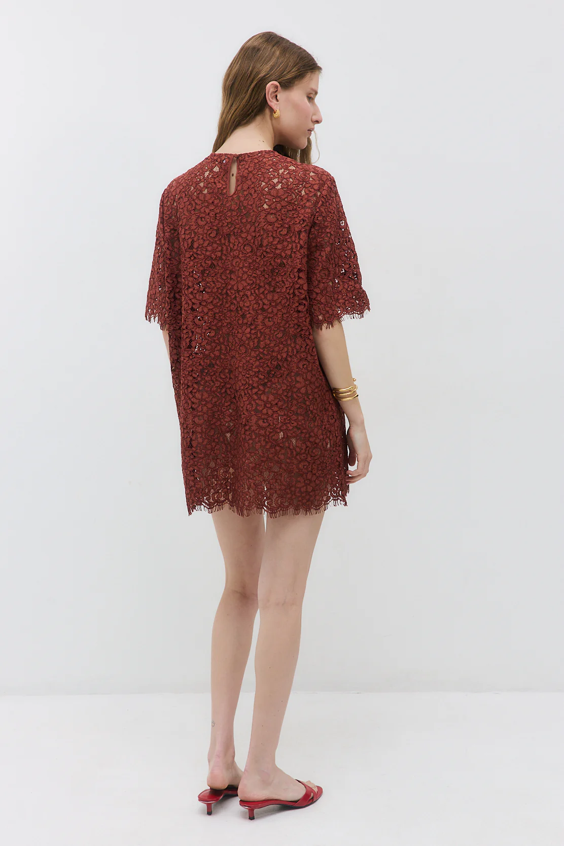 Boxy Lace Mini Dress - Image 6