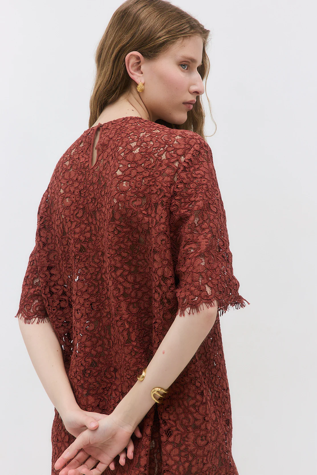 Boxy Lace Mini Dress - Image 7