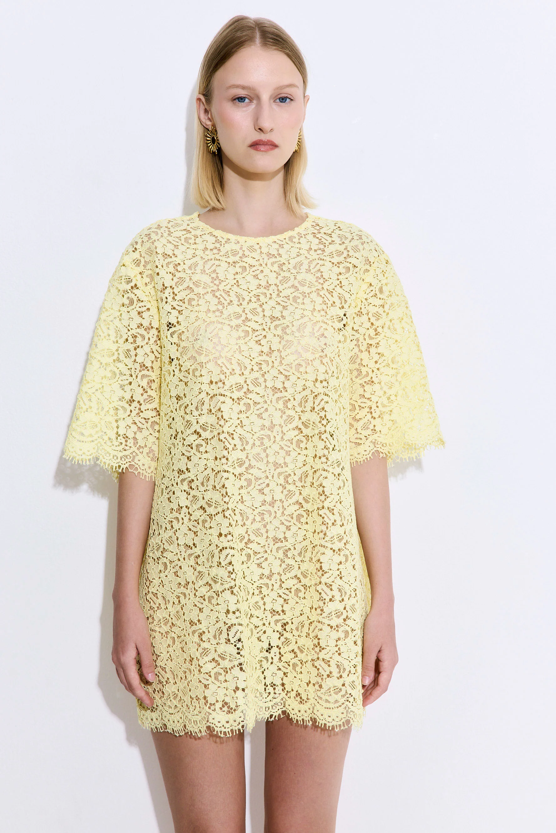Boxy Lace Mini Dress - Image 2