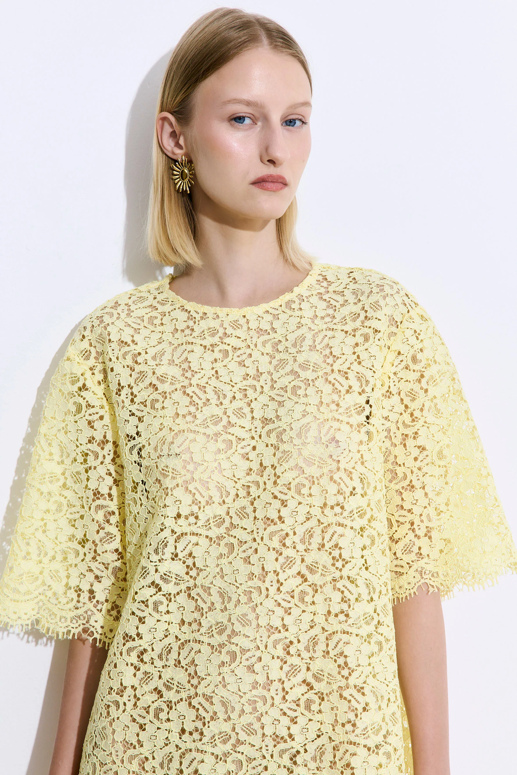 Boxy Lace Mini Dress - Image 6