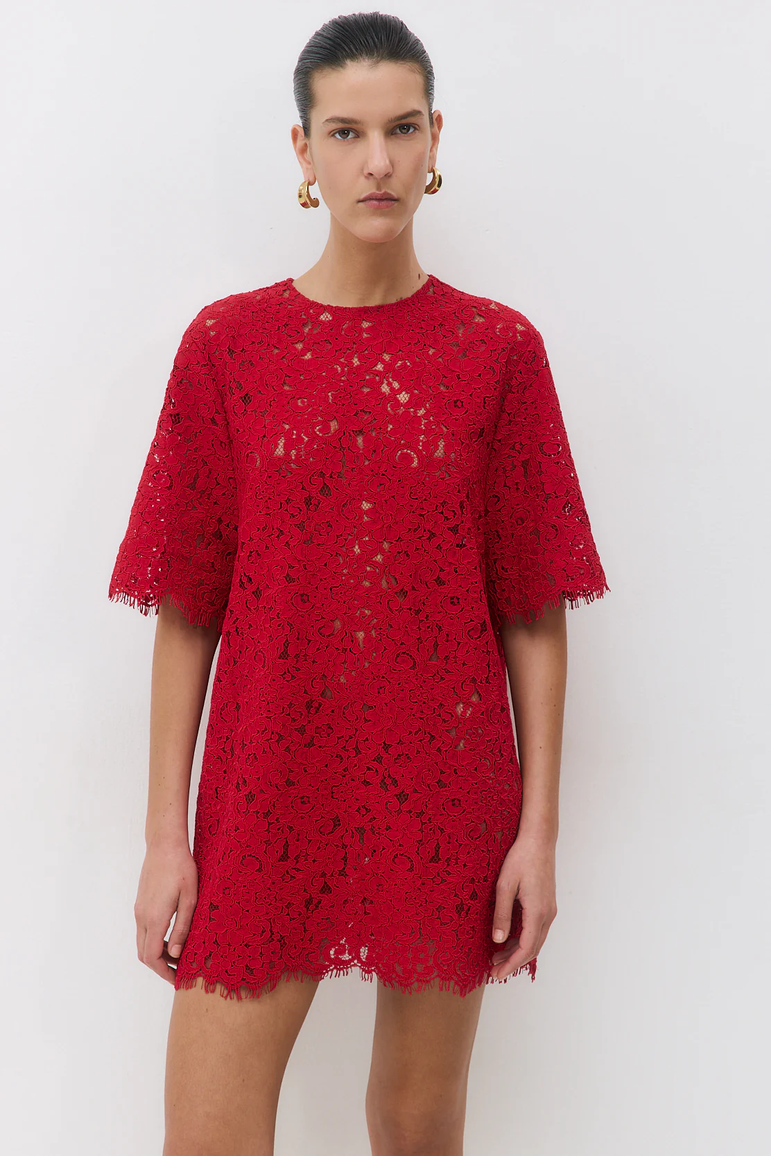 Boxy Lace Mini Dress - Image 2