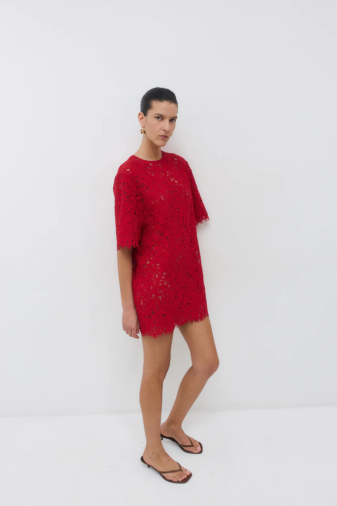 Boxy Lace Mini Dress - Image 3