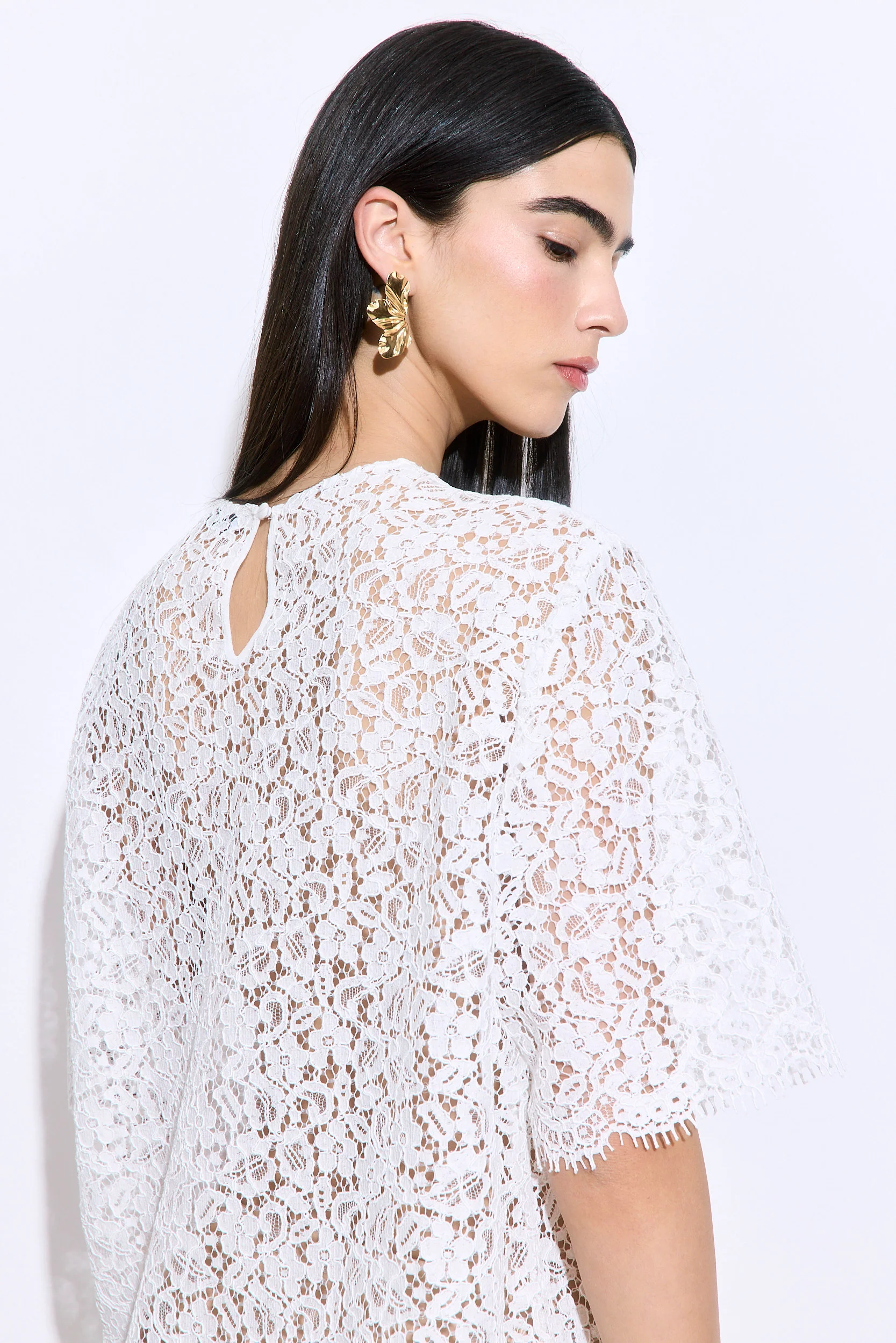 Boxy Lace Mini Dress - Image 6
