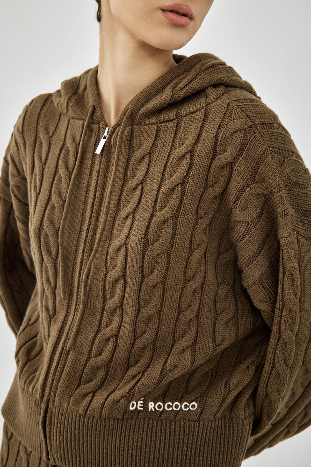 Cable-Knit Zipped Sweater - Image 8