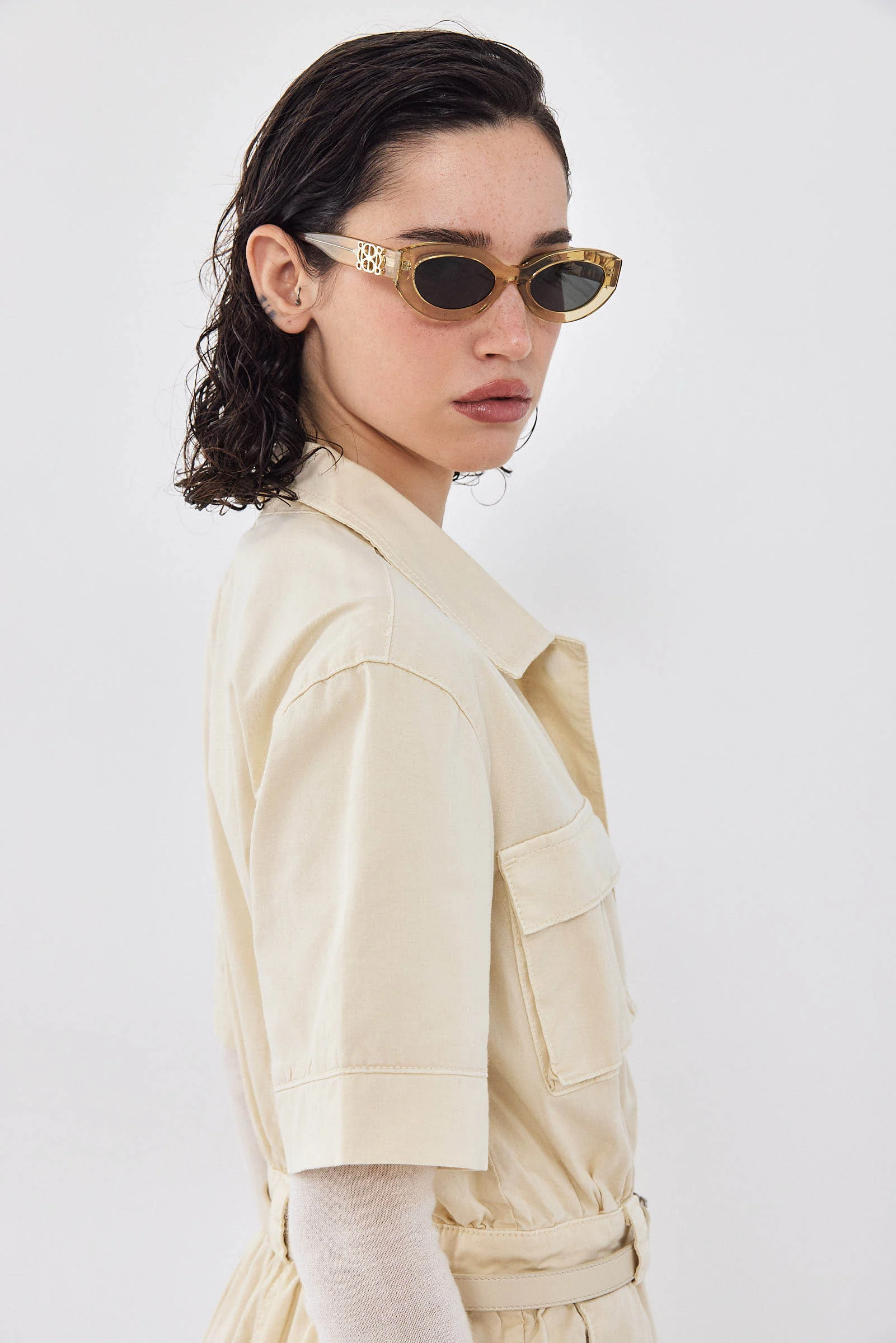 Short Sleeved Cargo Jumpsuit - Image 5