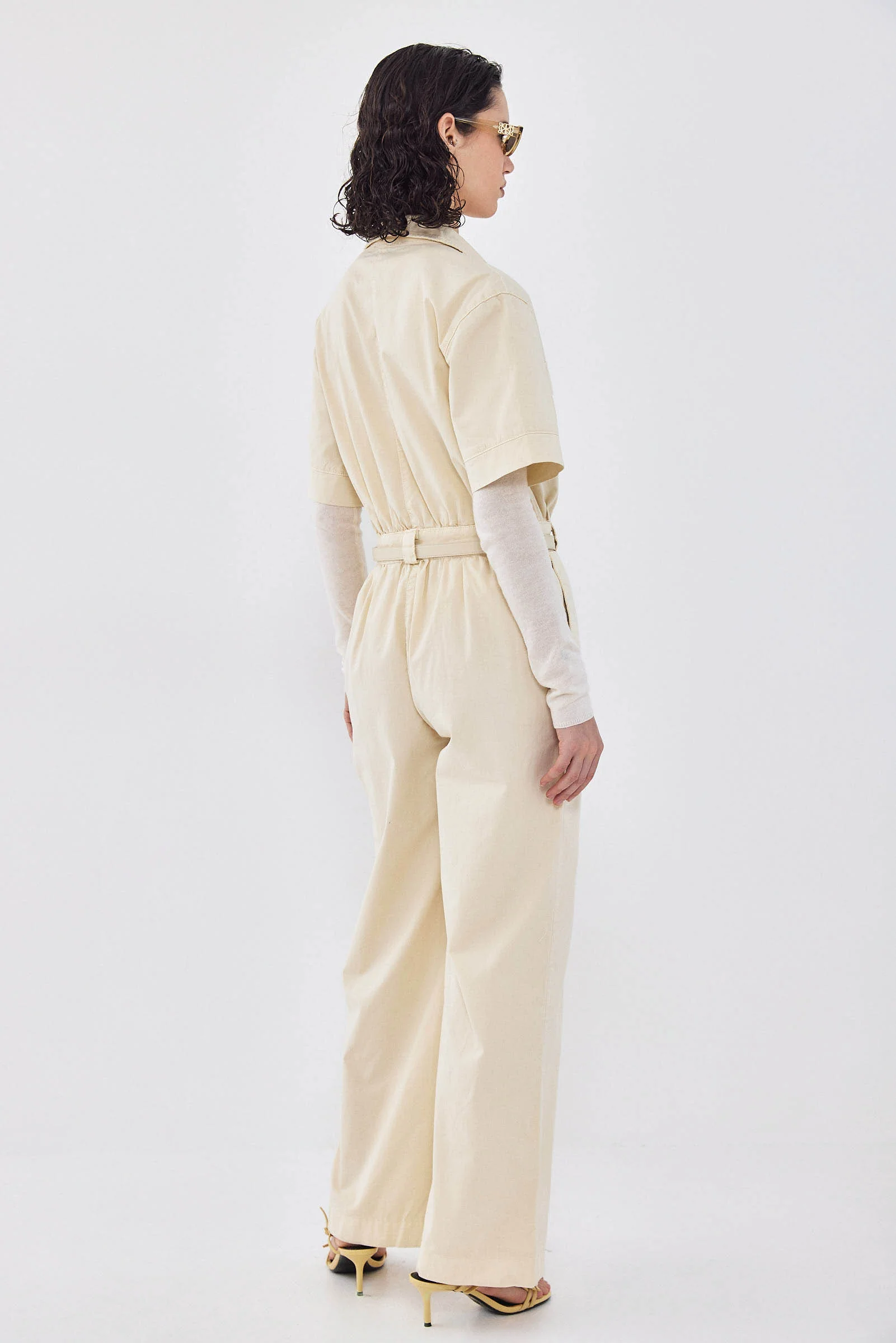 Short Sleeved Cargo Jumpsuit - Image 6