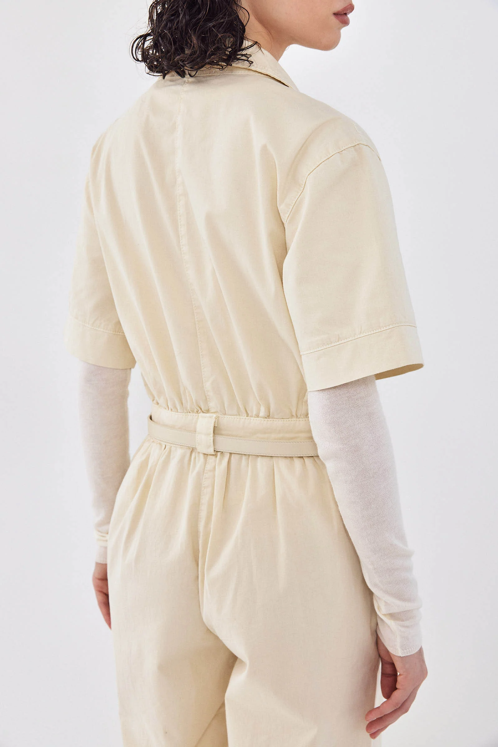 Short Sleeved Cargo Jumpsuit - Image 7