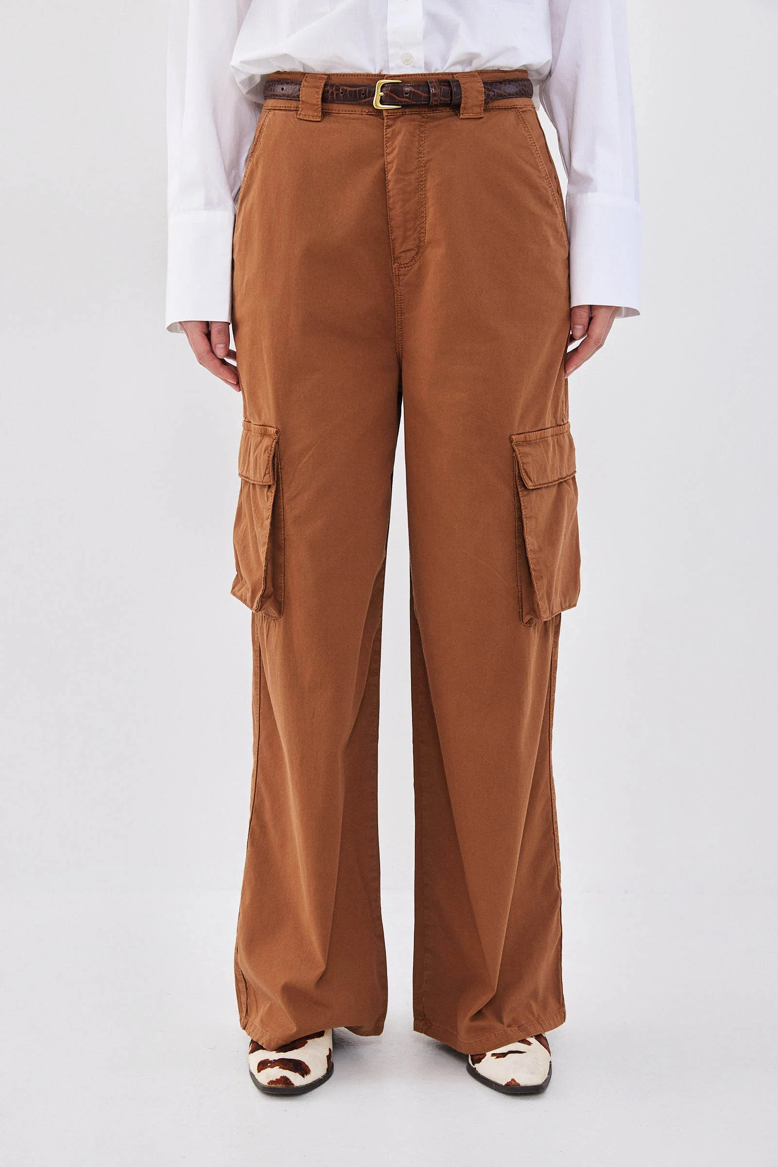 High Waisted Cargo Pants - Image 2