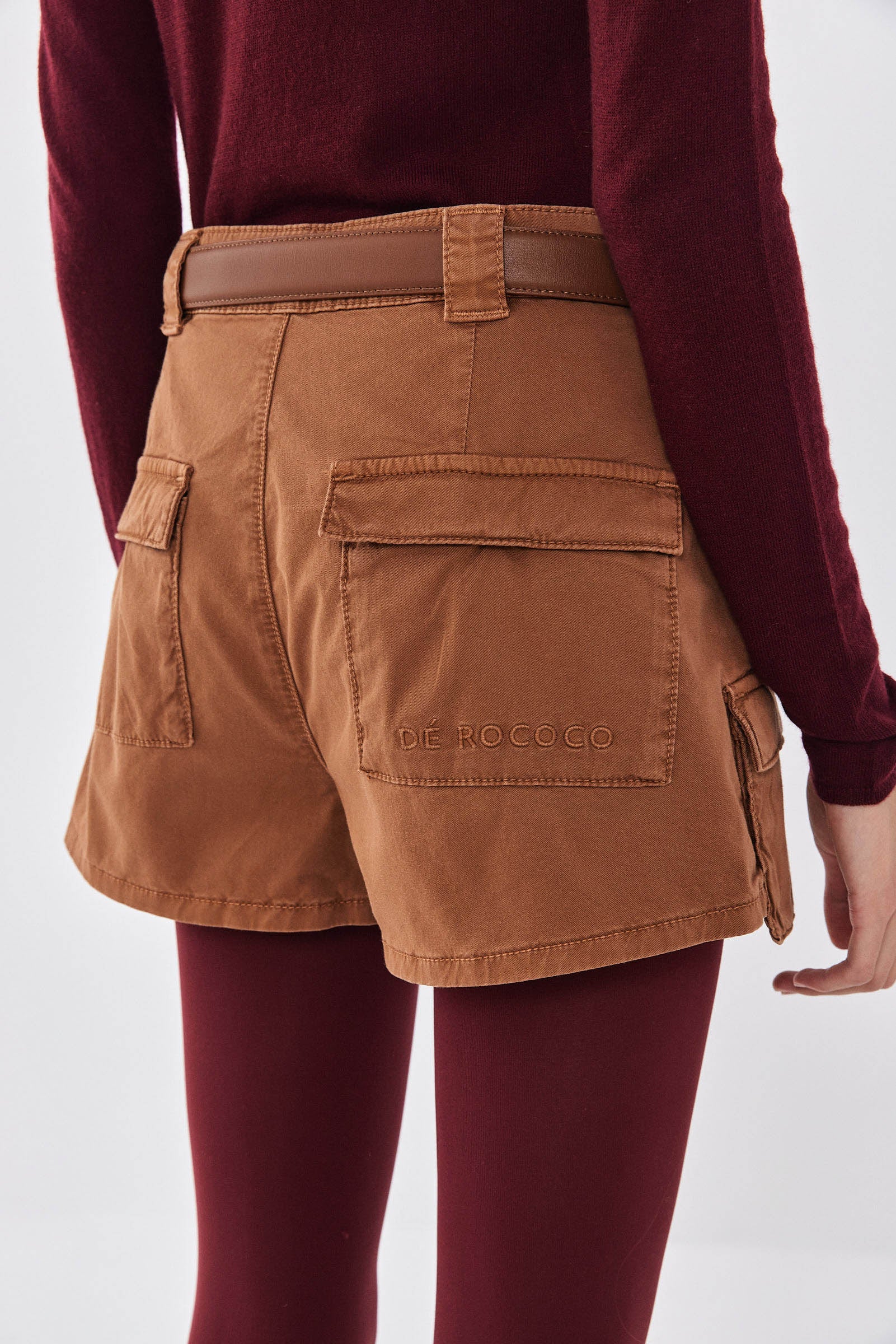Mid Waist Cargo Shorts - Image 7