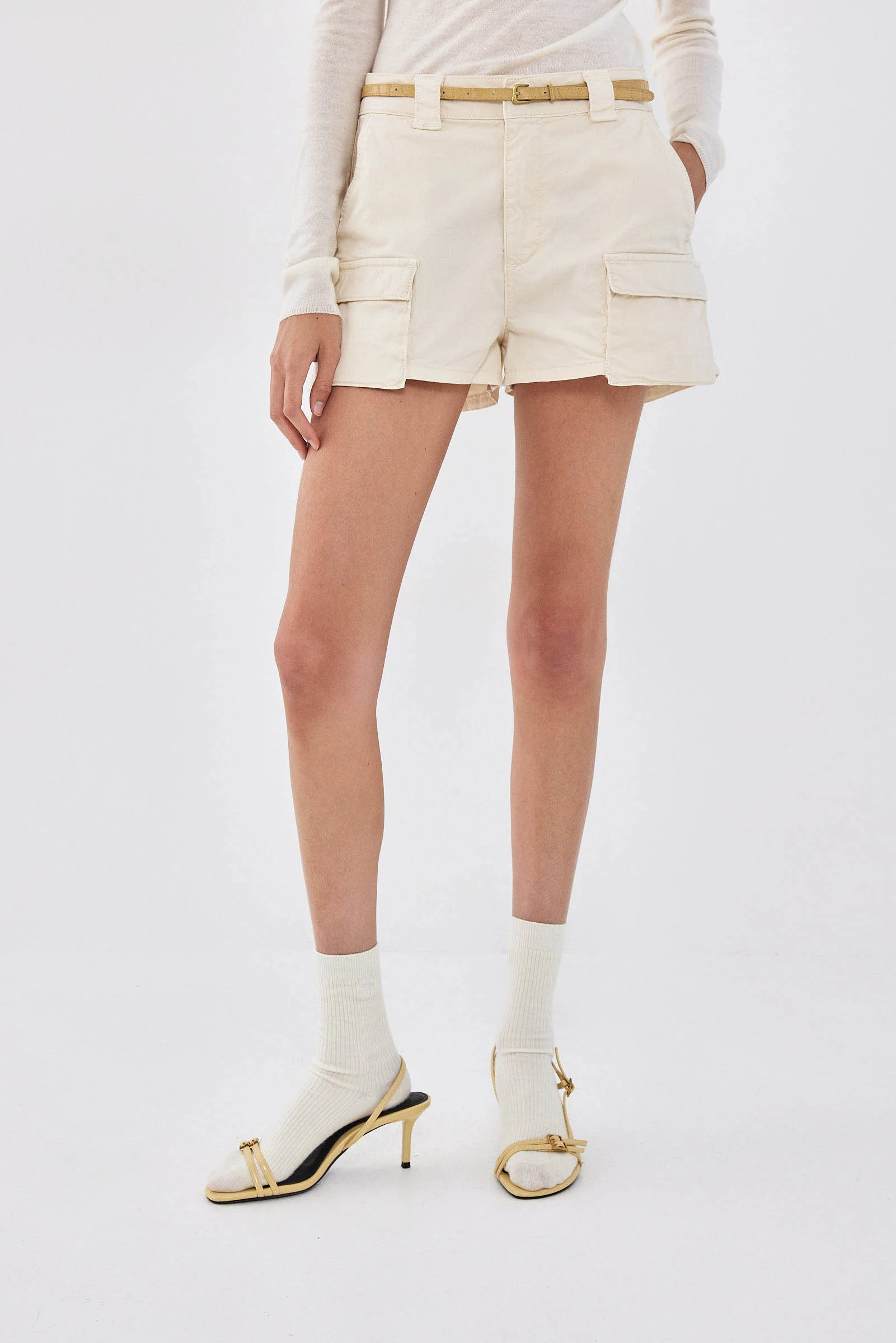 Mid Waist Cargo Shorts - Image 2