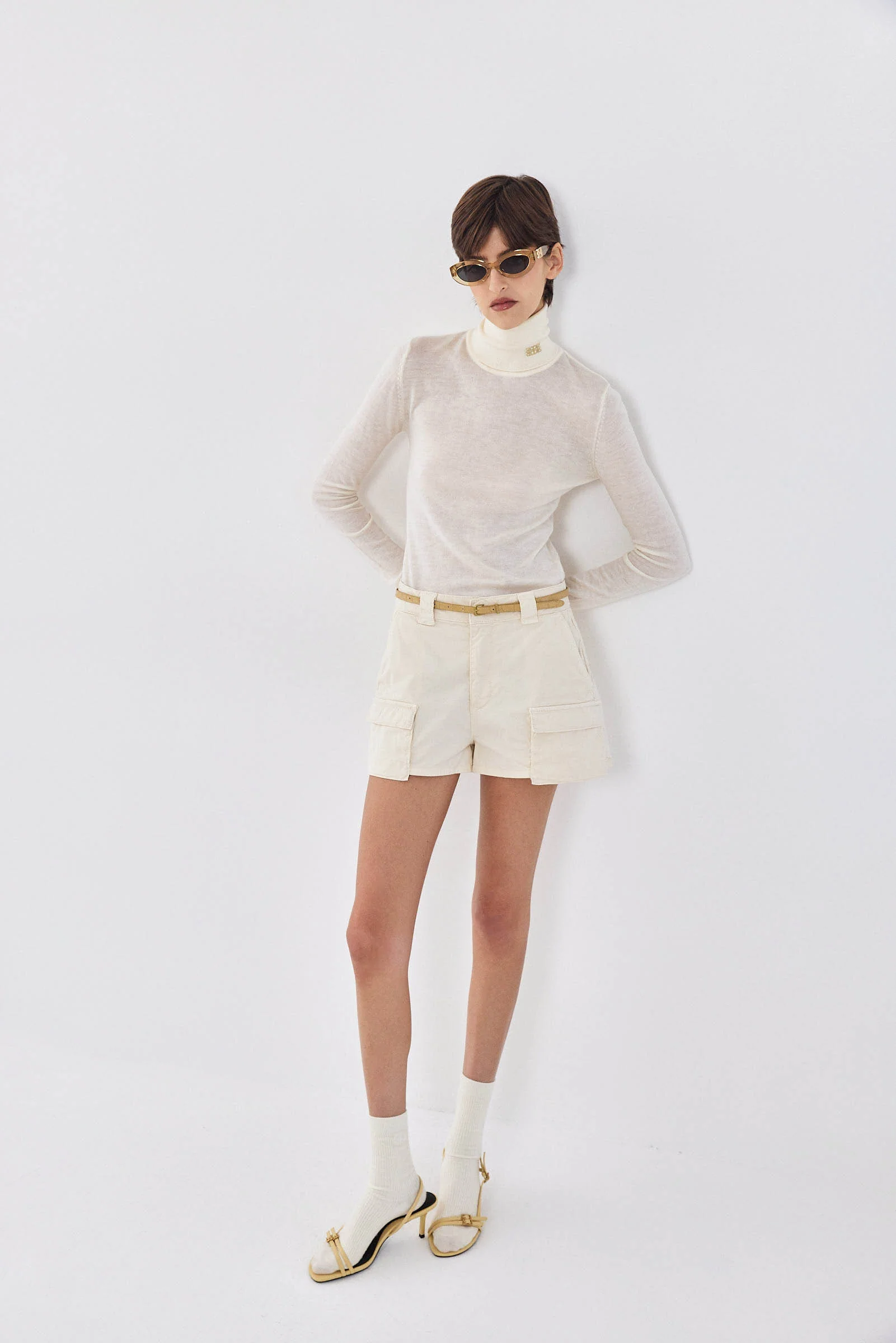 Mid Waist Cargo Shorts - Image 3