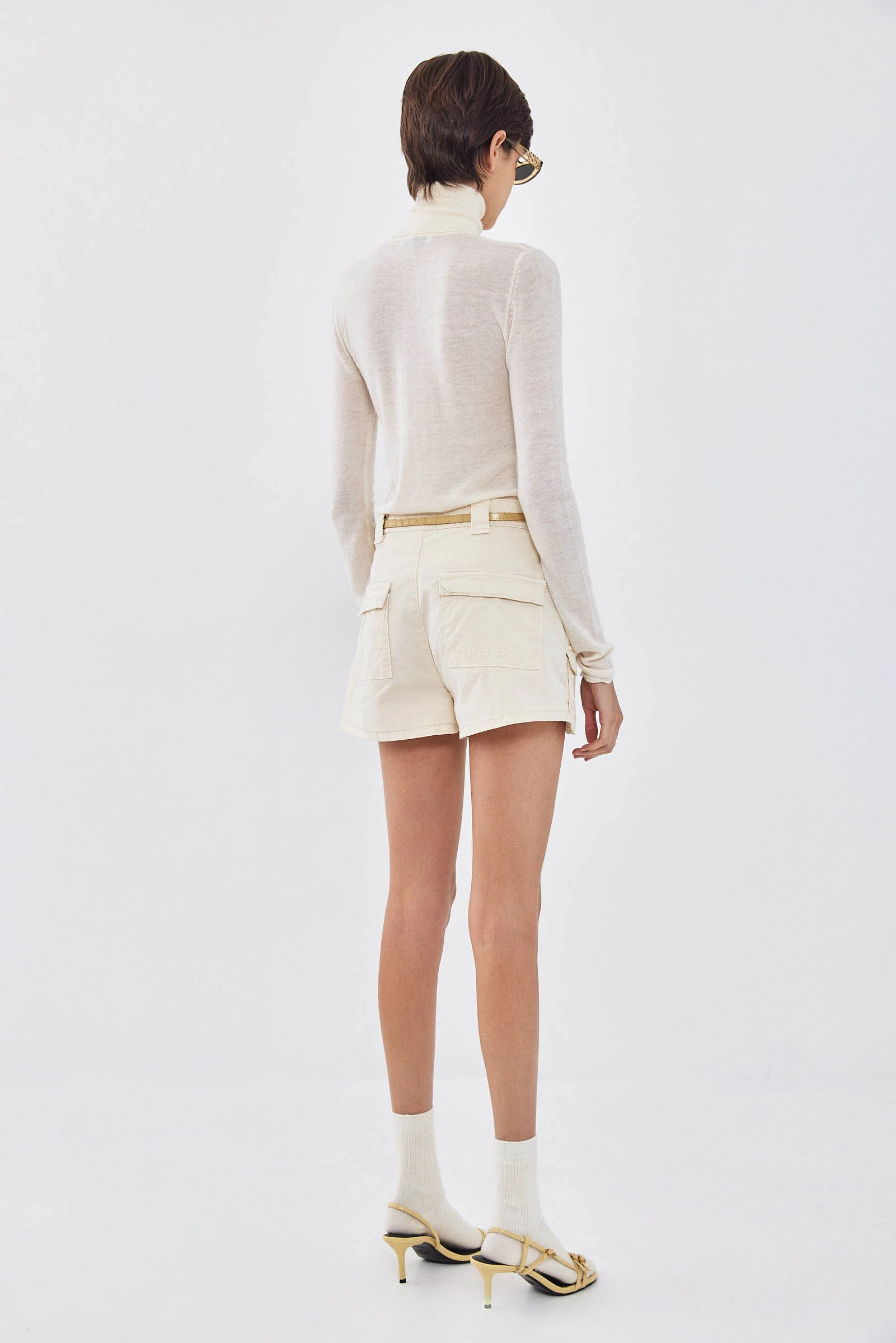 Mid Waist Cargo Shorts - Image 5