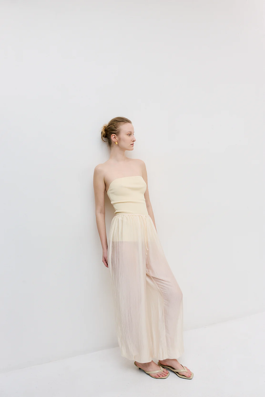 Semi Sheer Chiffon Balloon Pants - Image 5