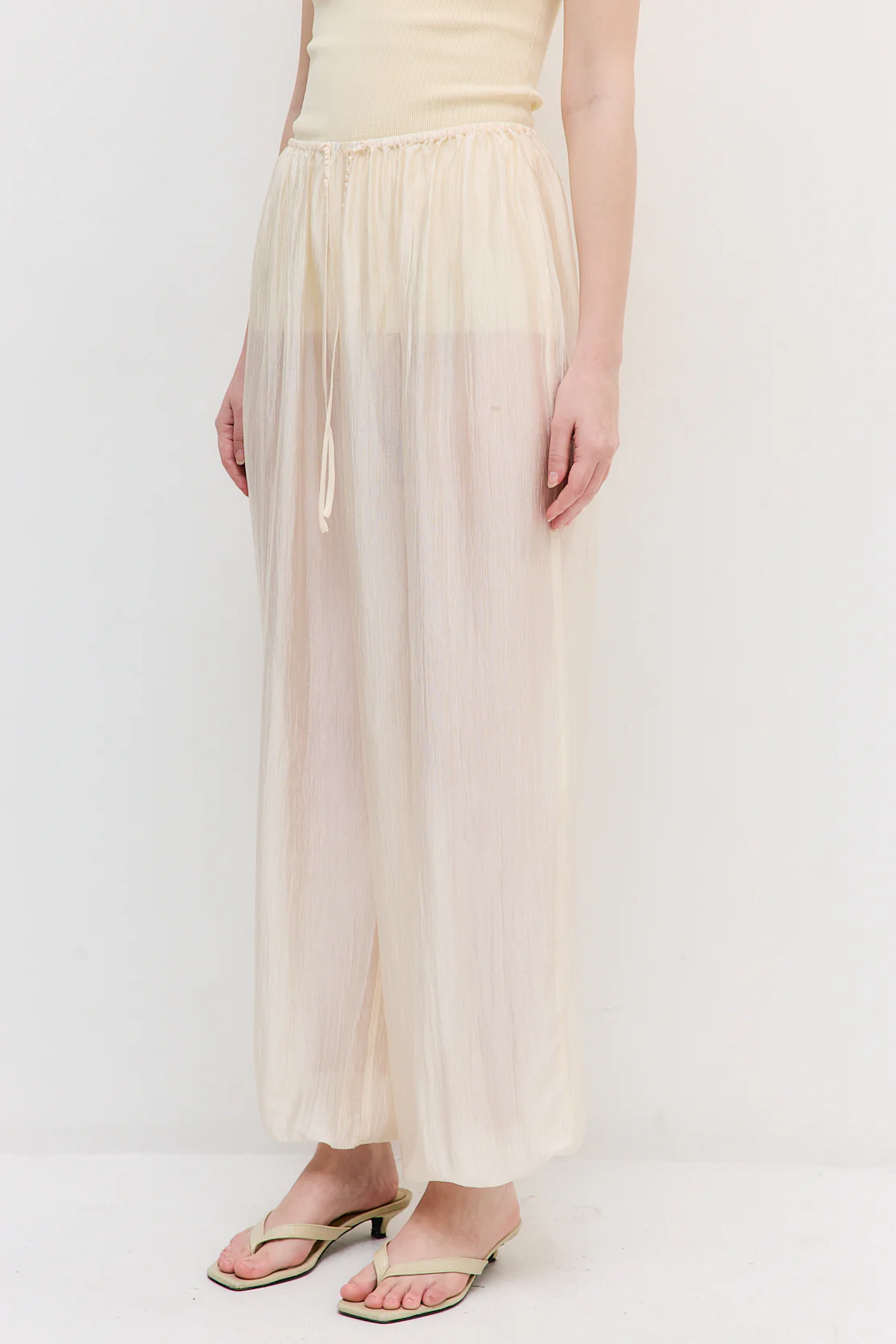 Semi Sheer Chiffon Balloon Pants - Image 6