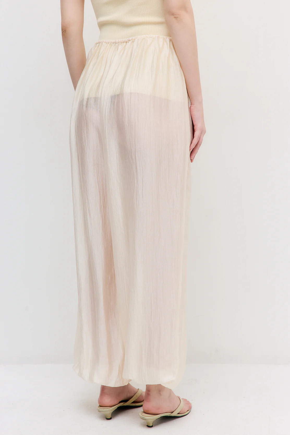 Semi Sheer Chiffon Balloon Pants - Image 7