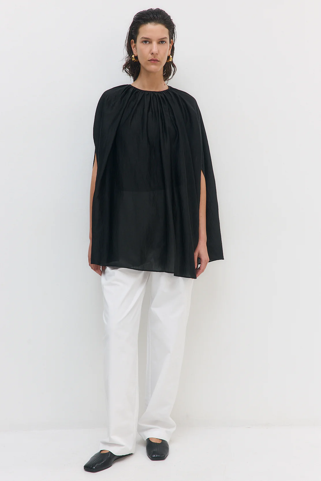 Semi Sheer Chiffon Cape - Image 2