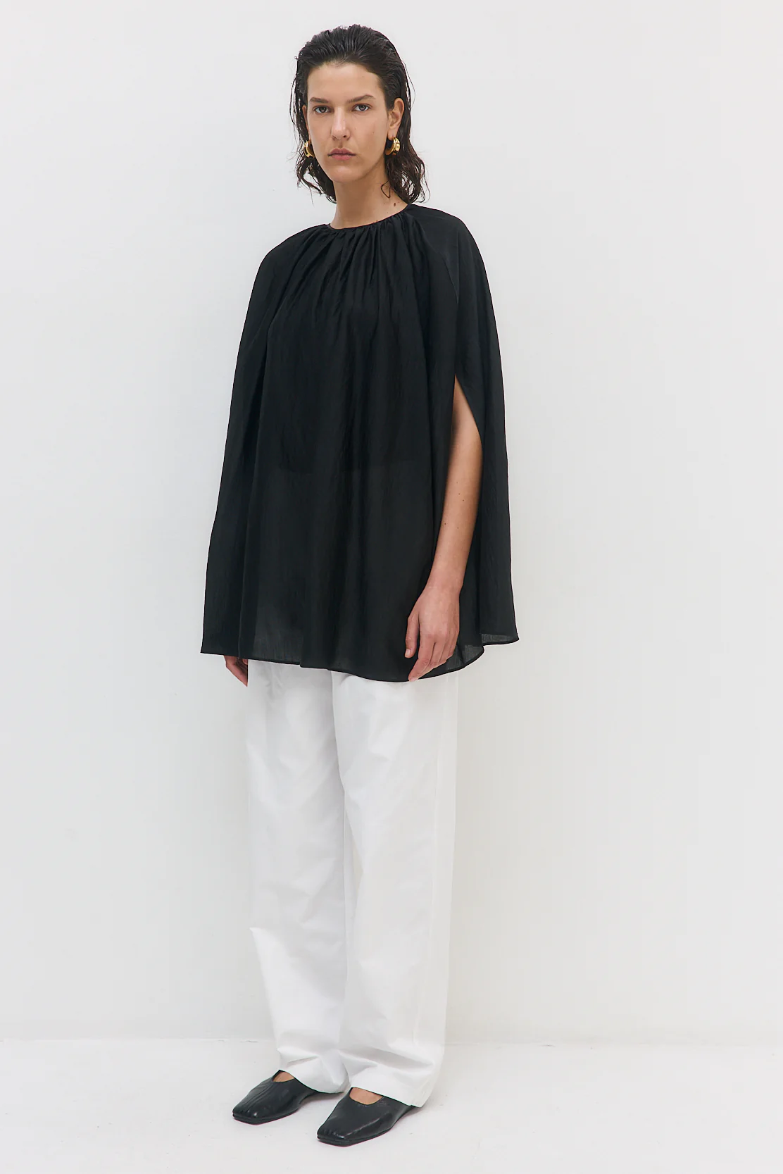 Semi Sheer Chiffon Cape - Image 4