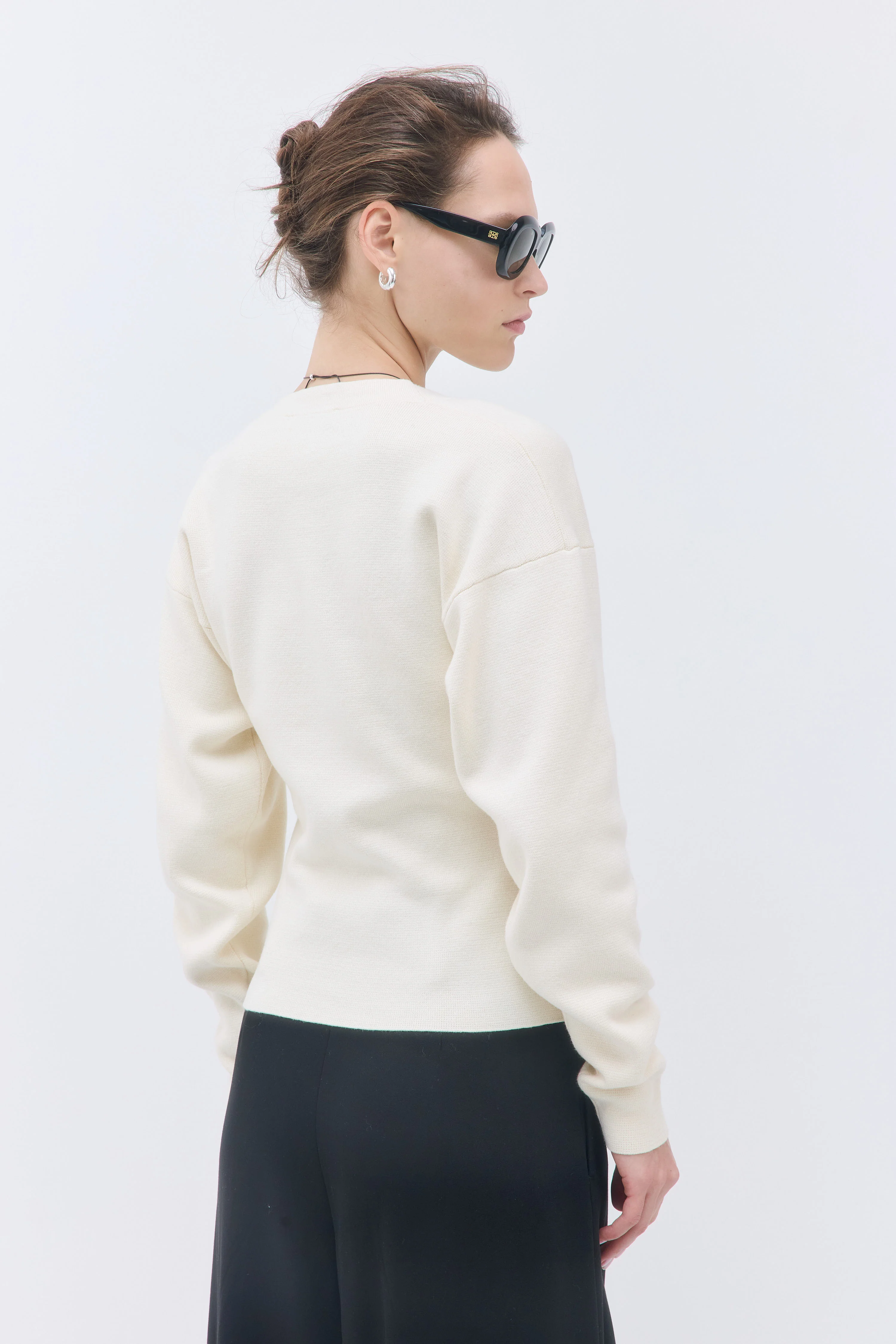 Cinched V Neck Cardigan - Image 5