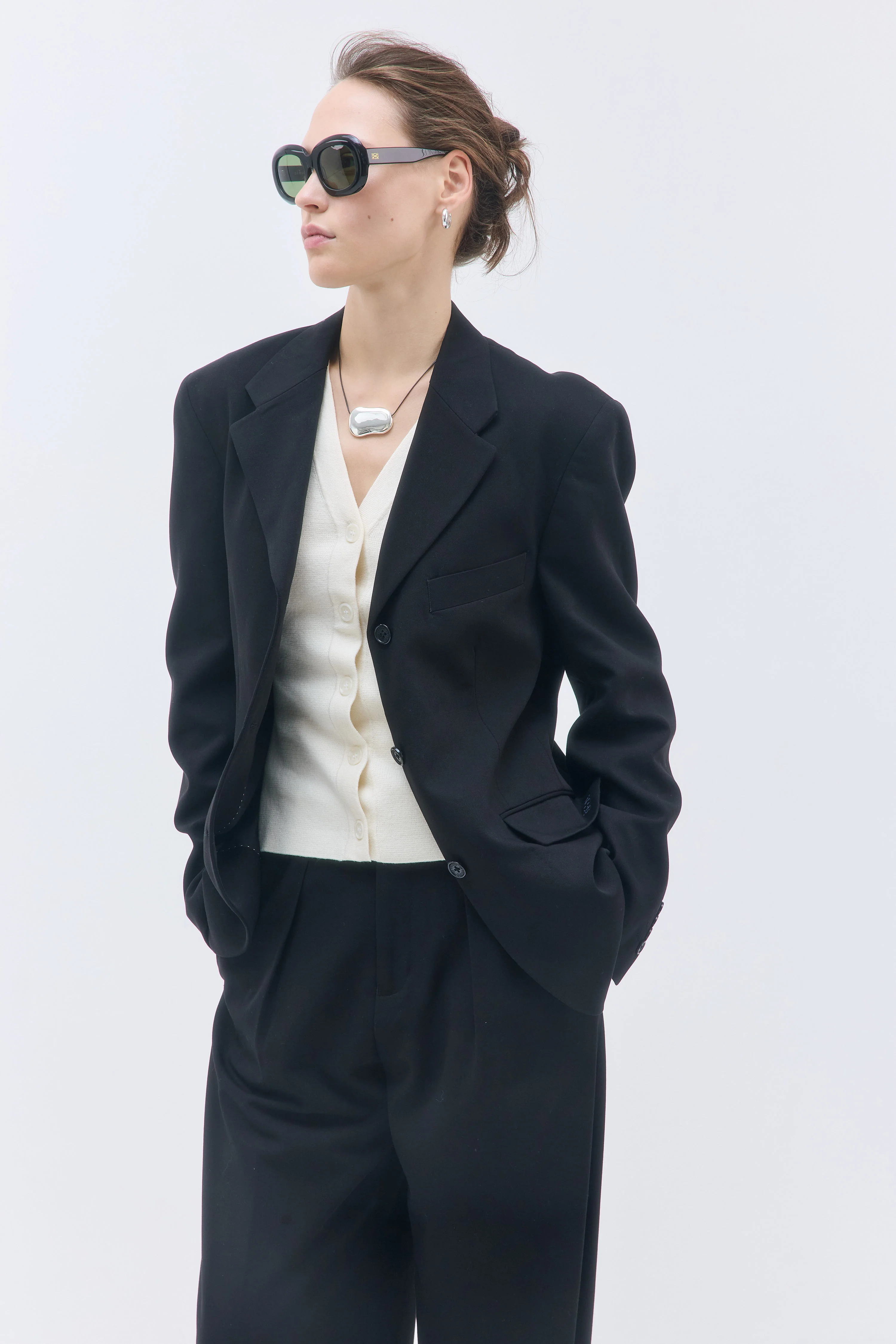 Cinched V Neck Cardigan - Image 8