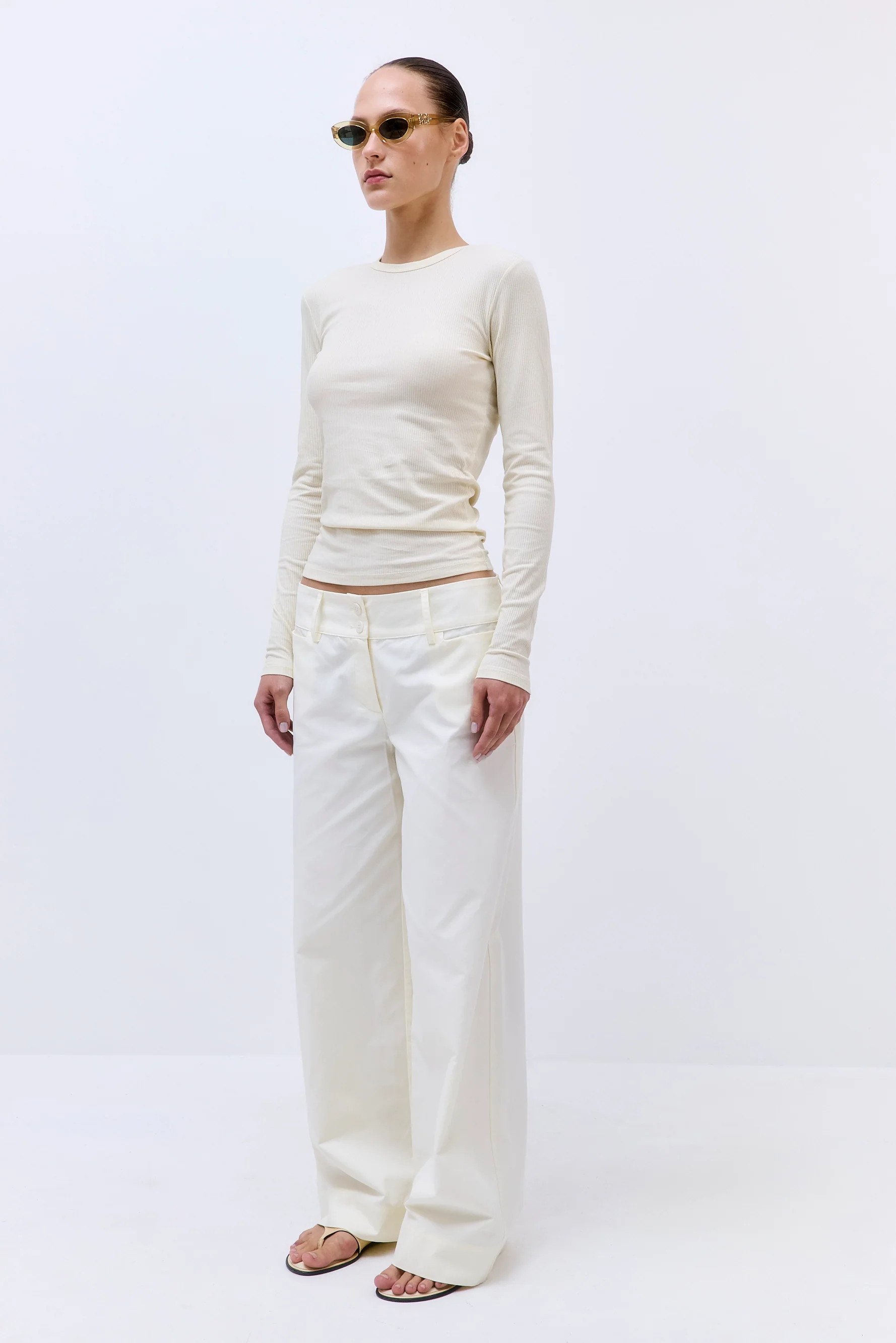 Classic Ribbed Fitted Long Sleeved T Shirt - Image 5