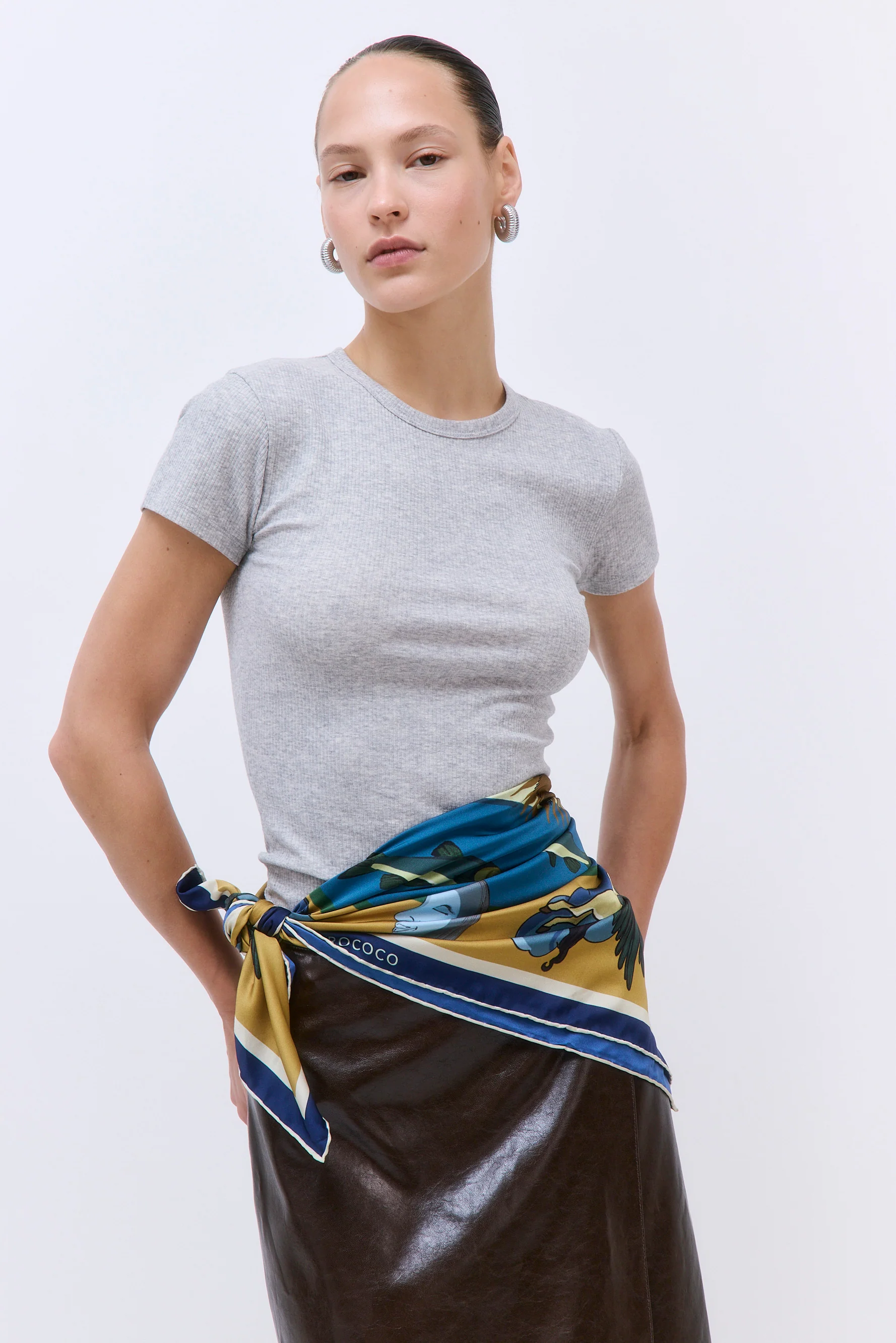 Classic Ribbed Fitted T Shirt - Image 6