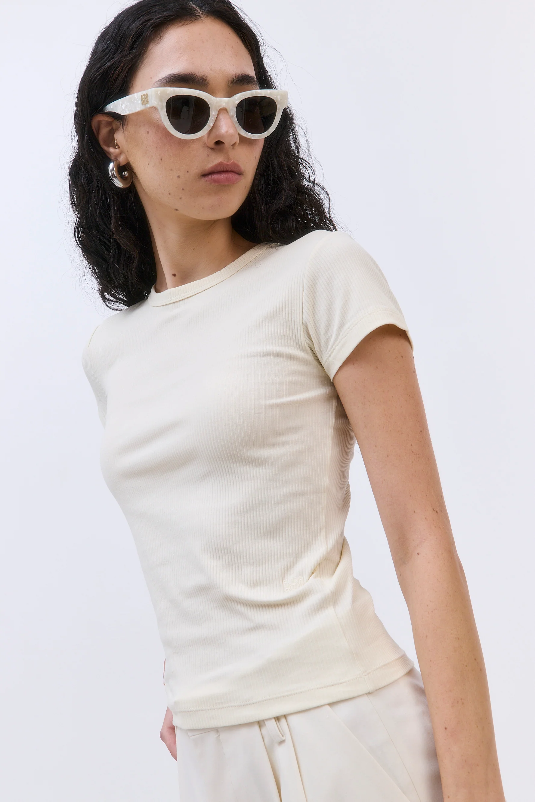 Classic Ribbed Fitted T Shirt - Image 7