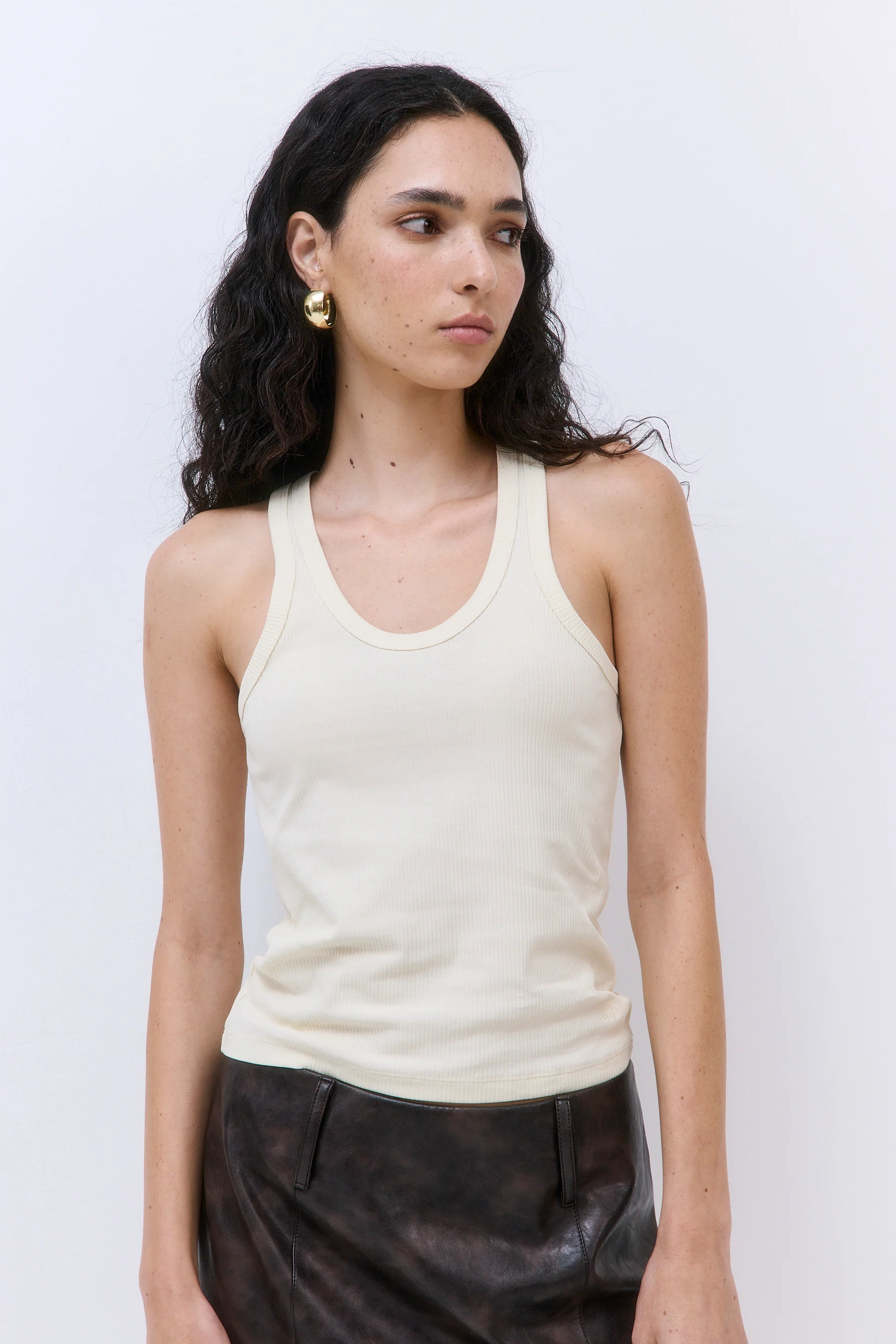 Classic Ribbed Low Scoop Tank