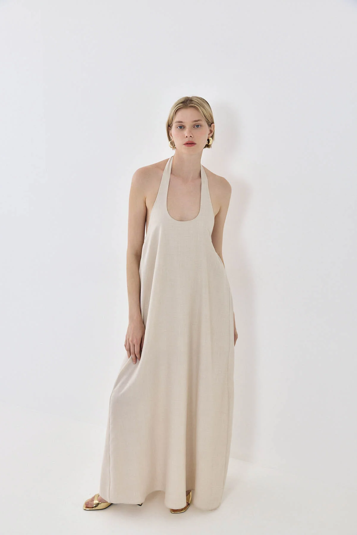 Collared Flowy Maxi Dress - Image 2