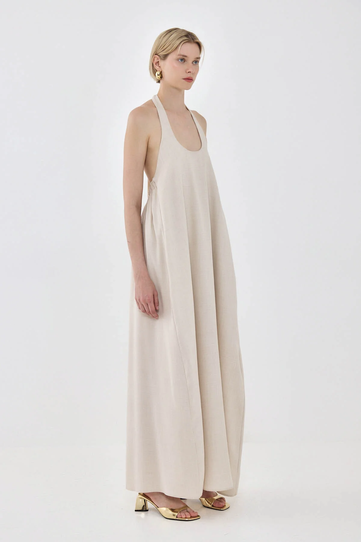 Collared Flowy Maxi Dress - Image 3