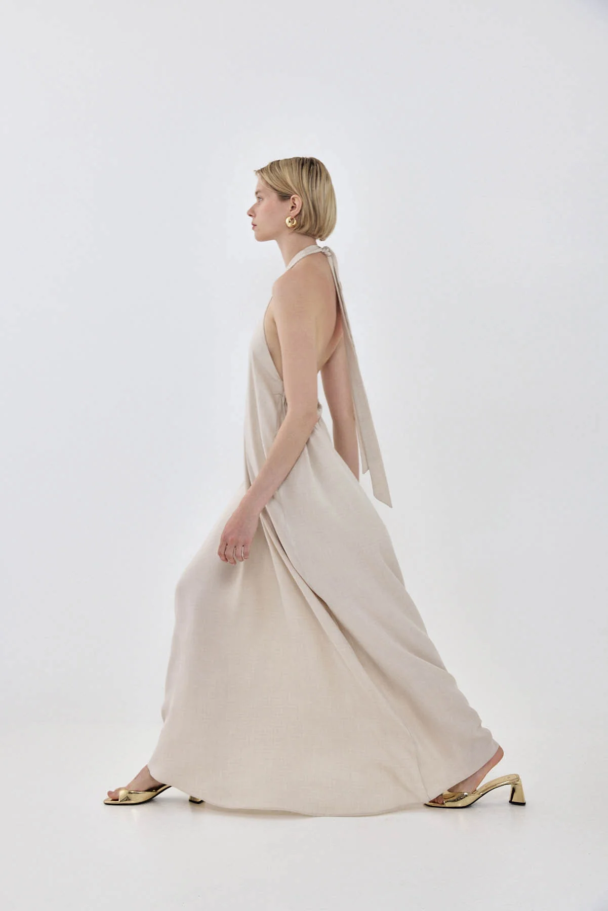 Collared Flowy Maxi Dress - Image 5