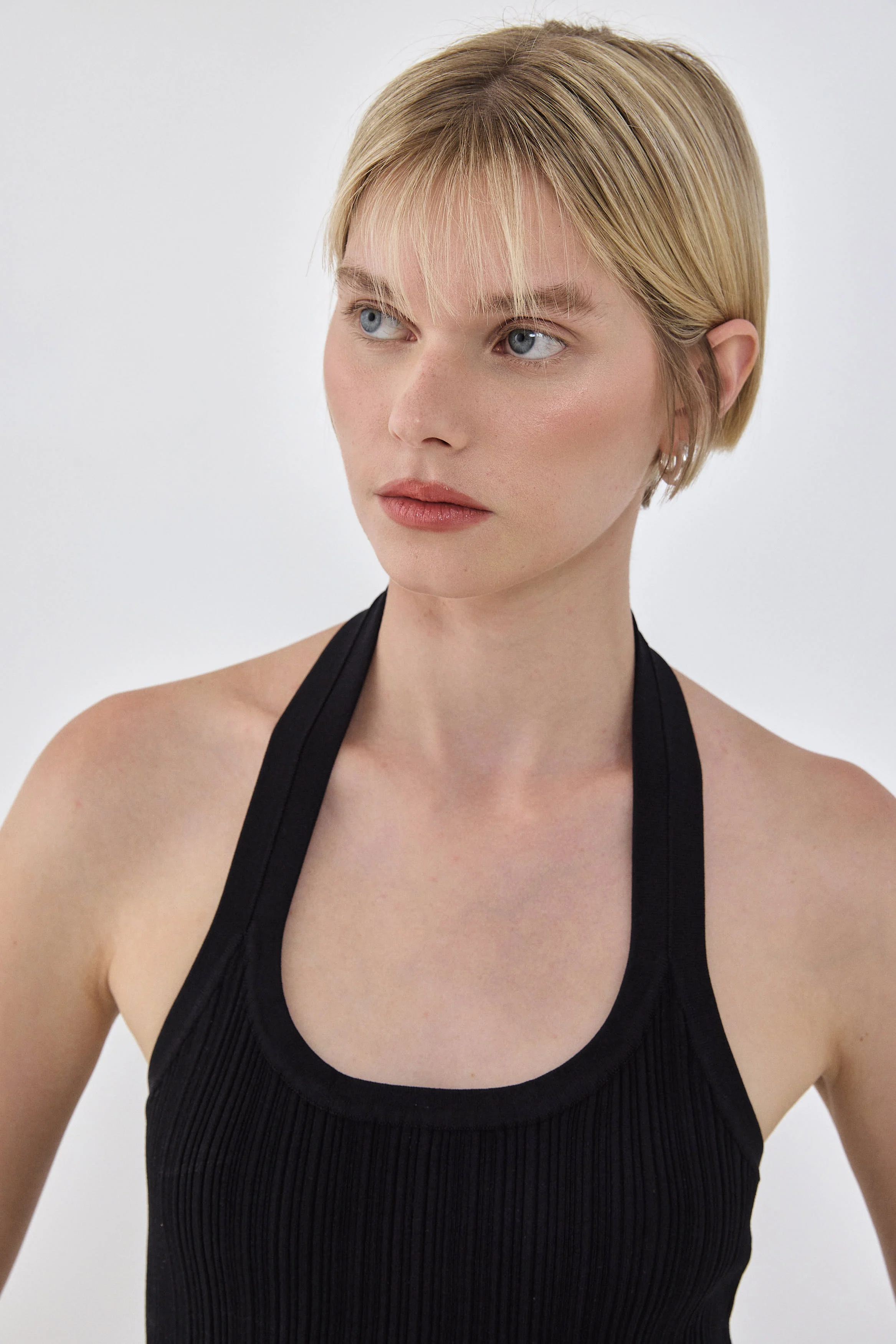 Collared Ribbed Tank Top - Image 7