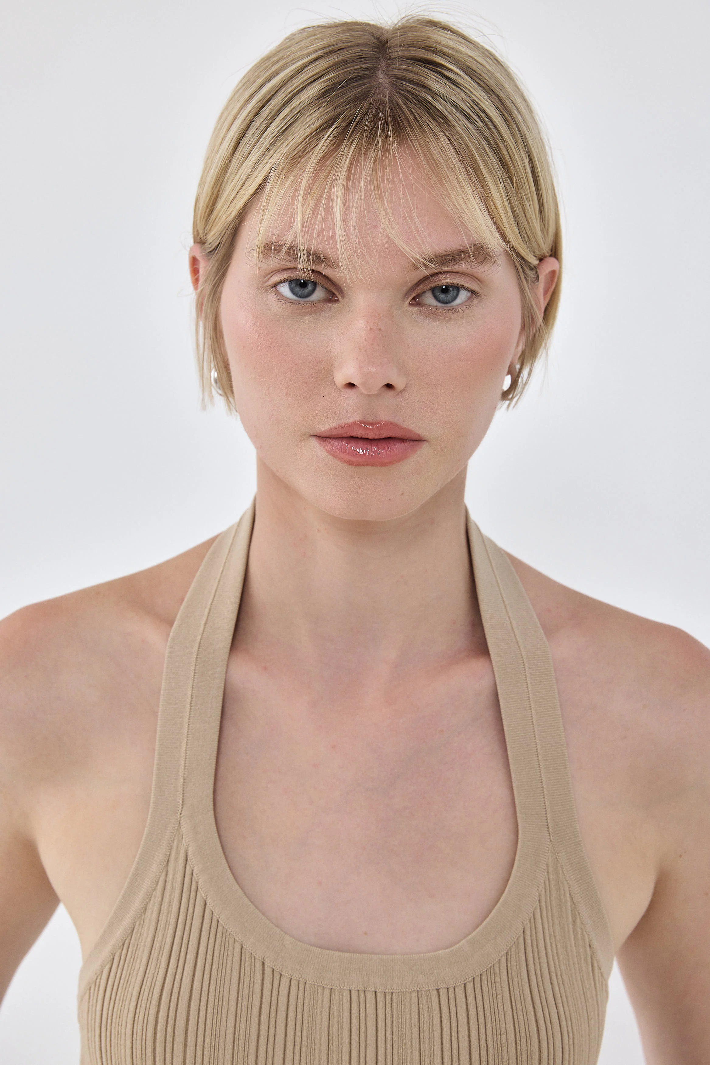 Collared Ribbed Tank Top - Image 7