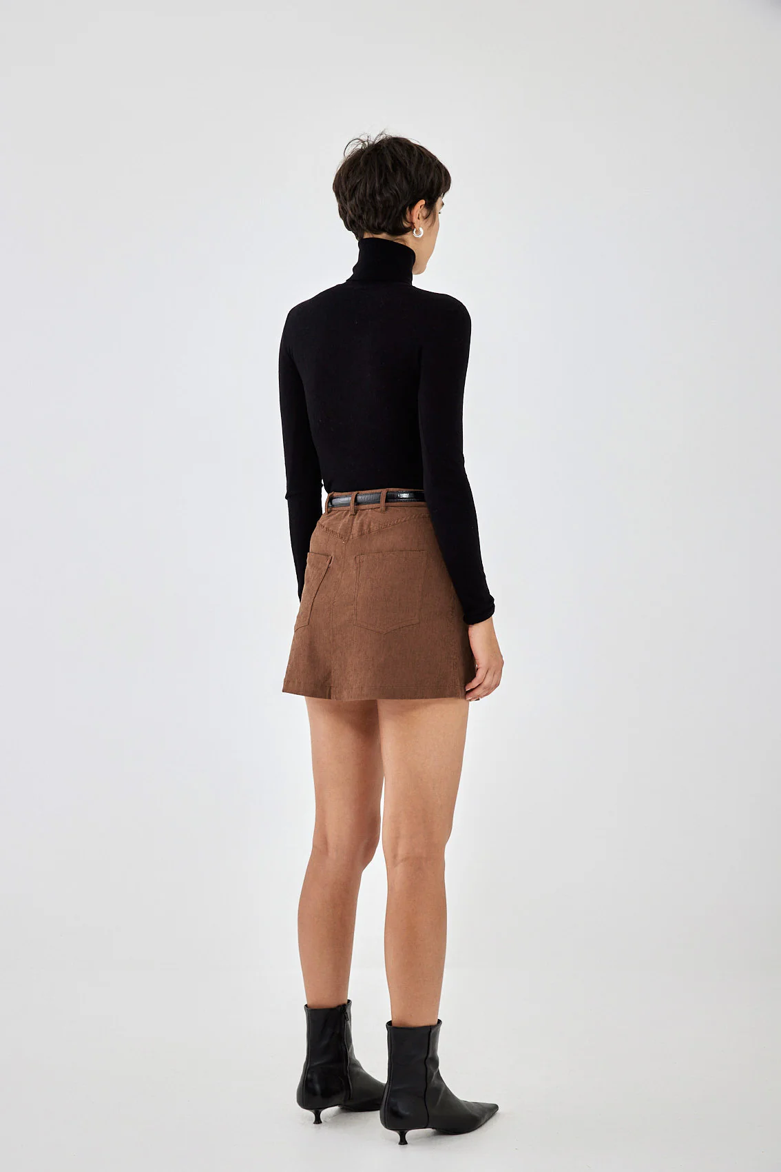 Corduroy A Line Mini Skirt - Image 5