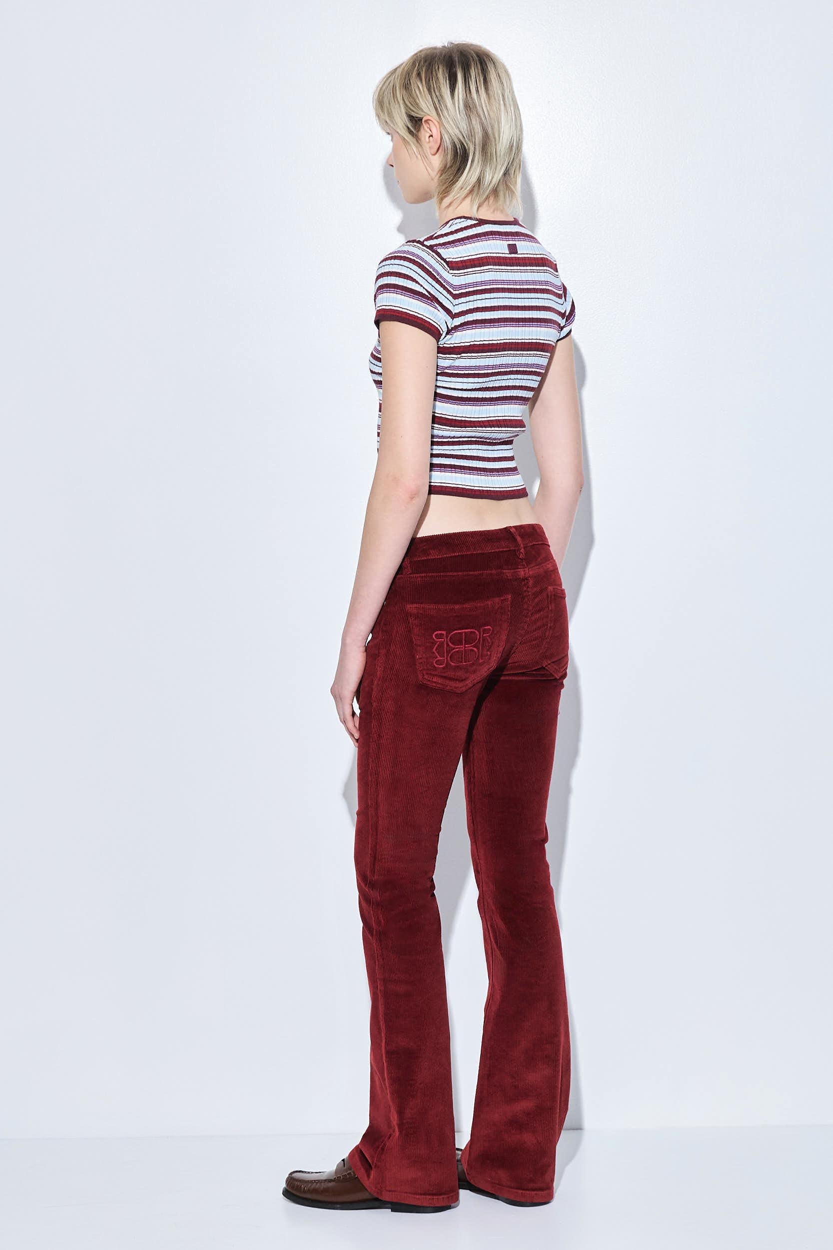 Low Rise Corduroy Bootcut Pants - Image 5