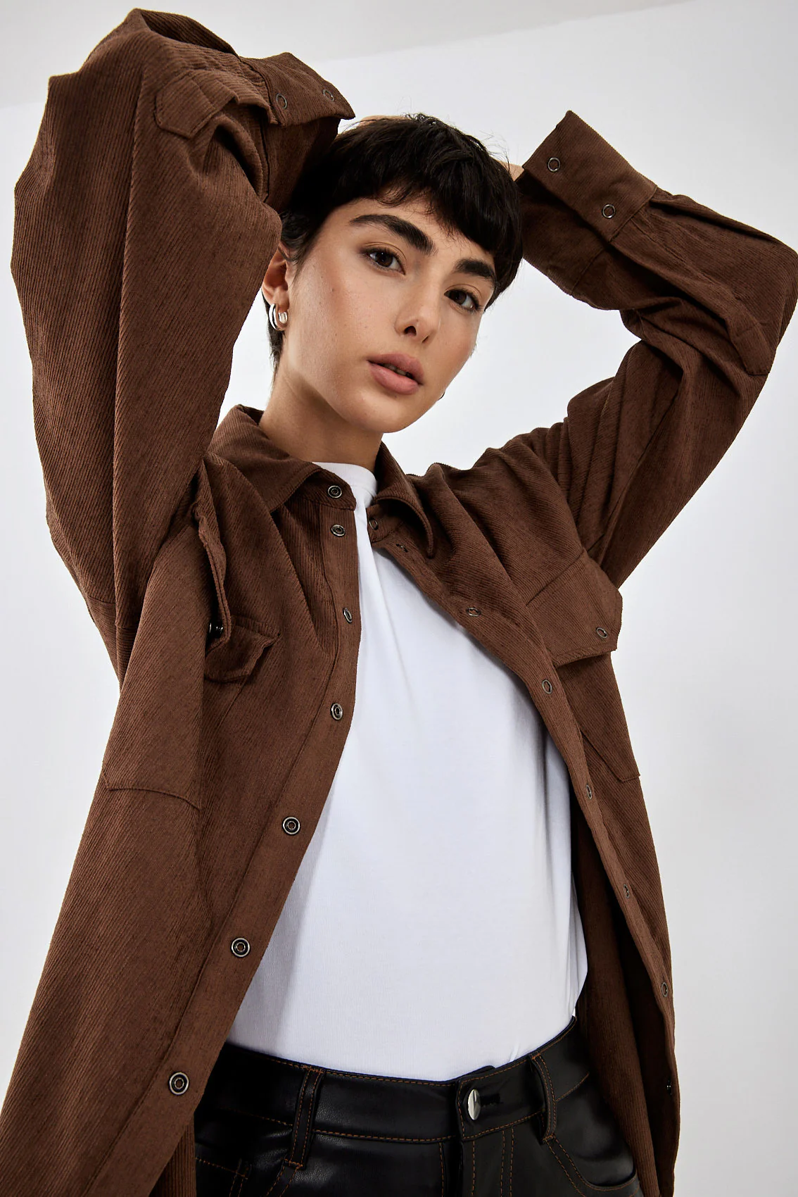 Corduroy Button Up Shirt - Image 6