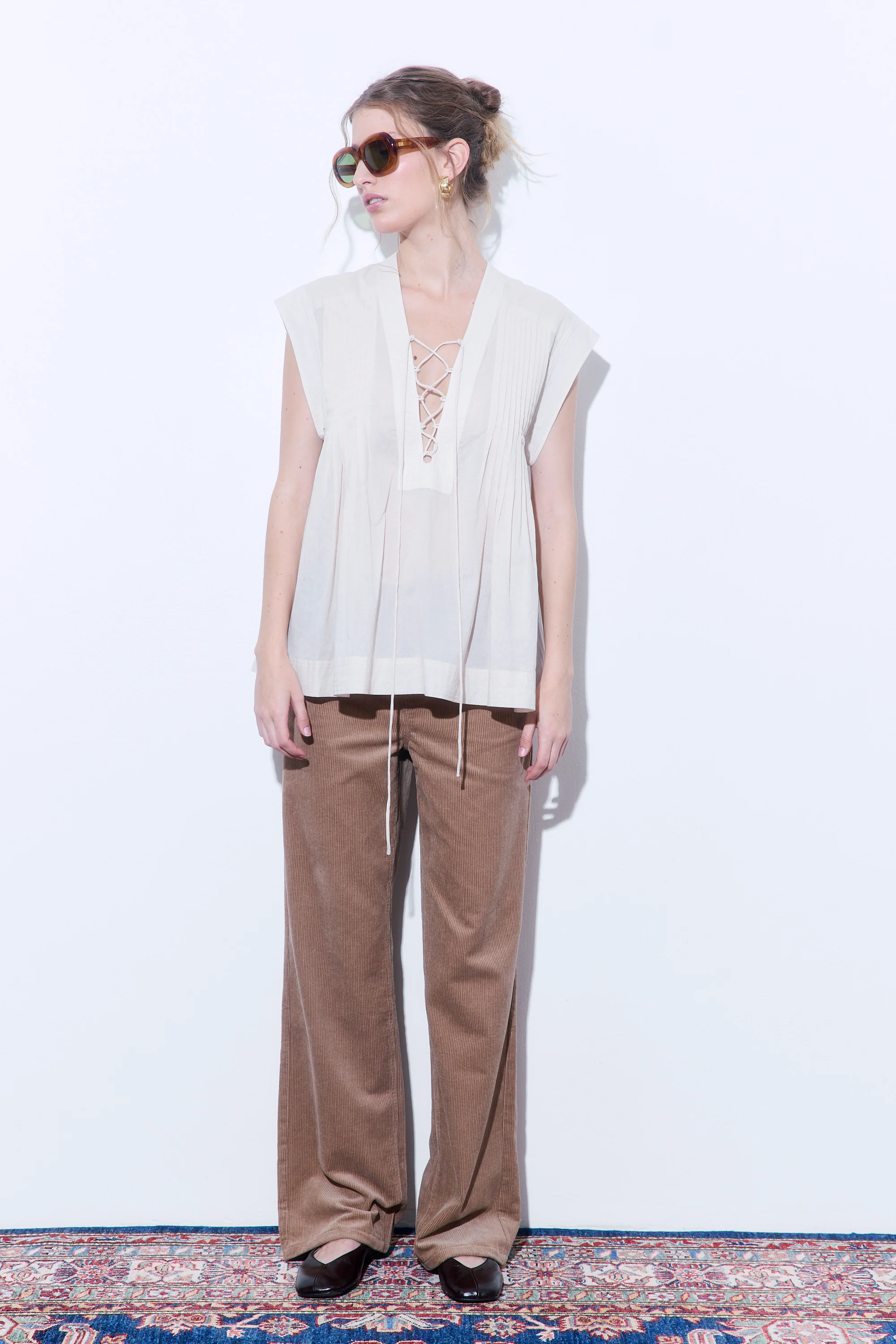 Corduroy Wide Leg Pants