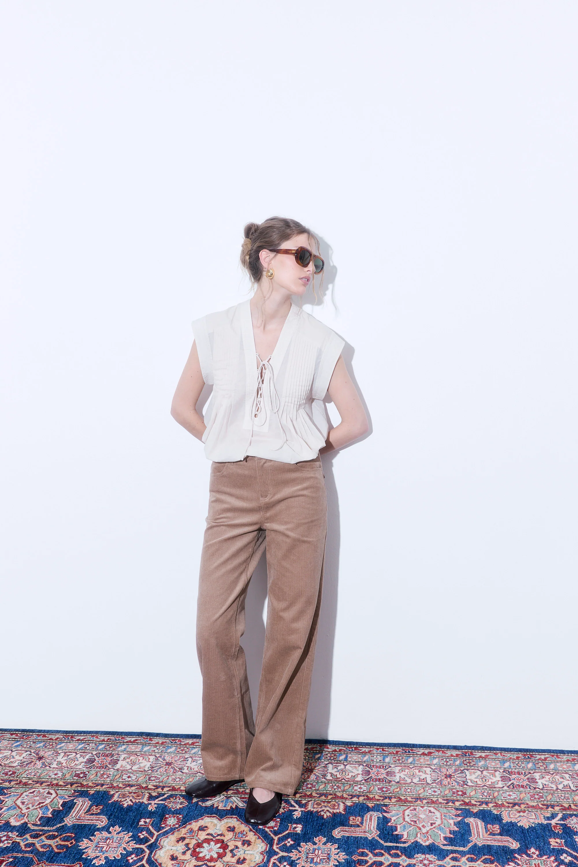 Corduroy Wide Leg Pants - Image 3