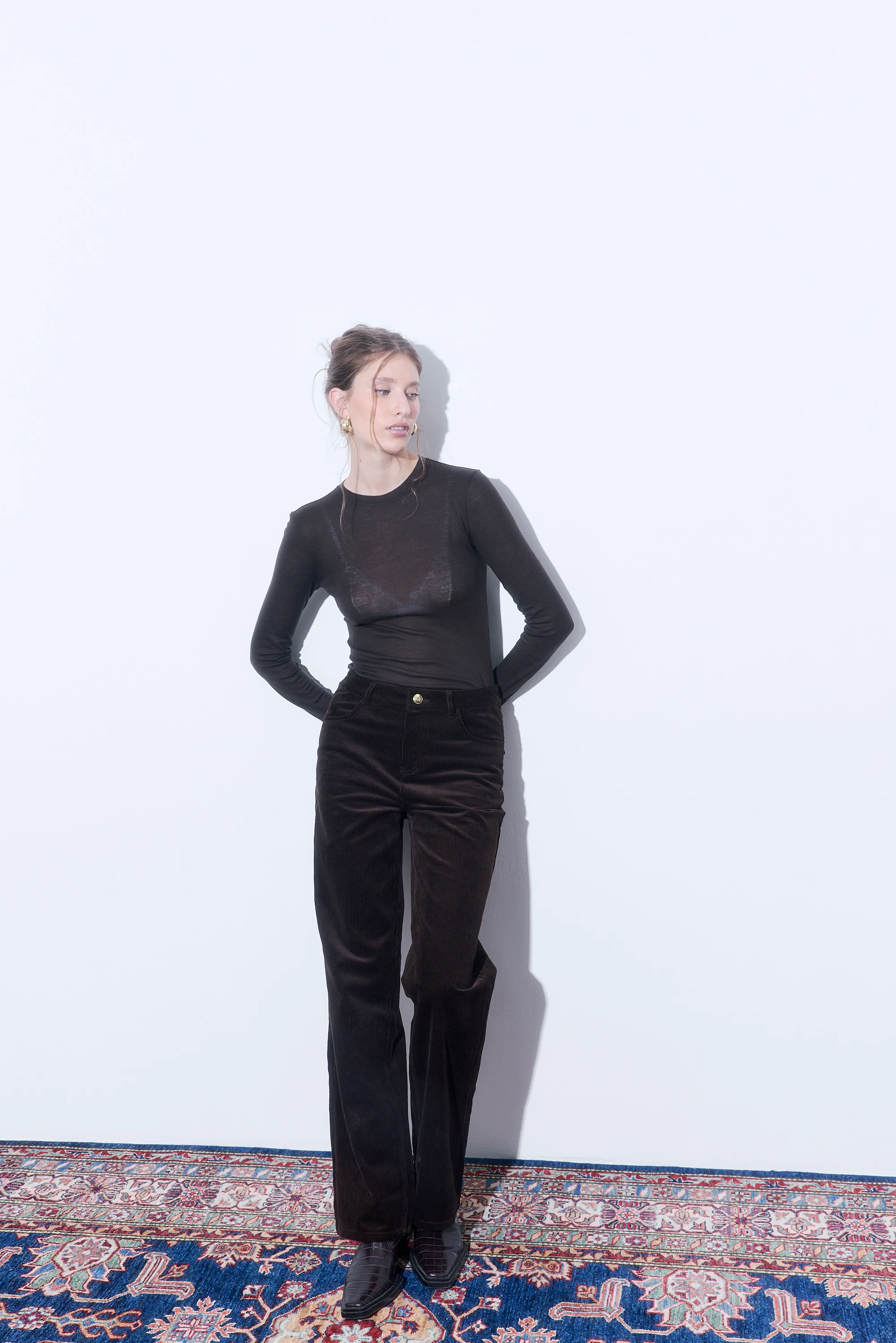 Corduroy Wide Leg Pants - Image 3