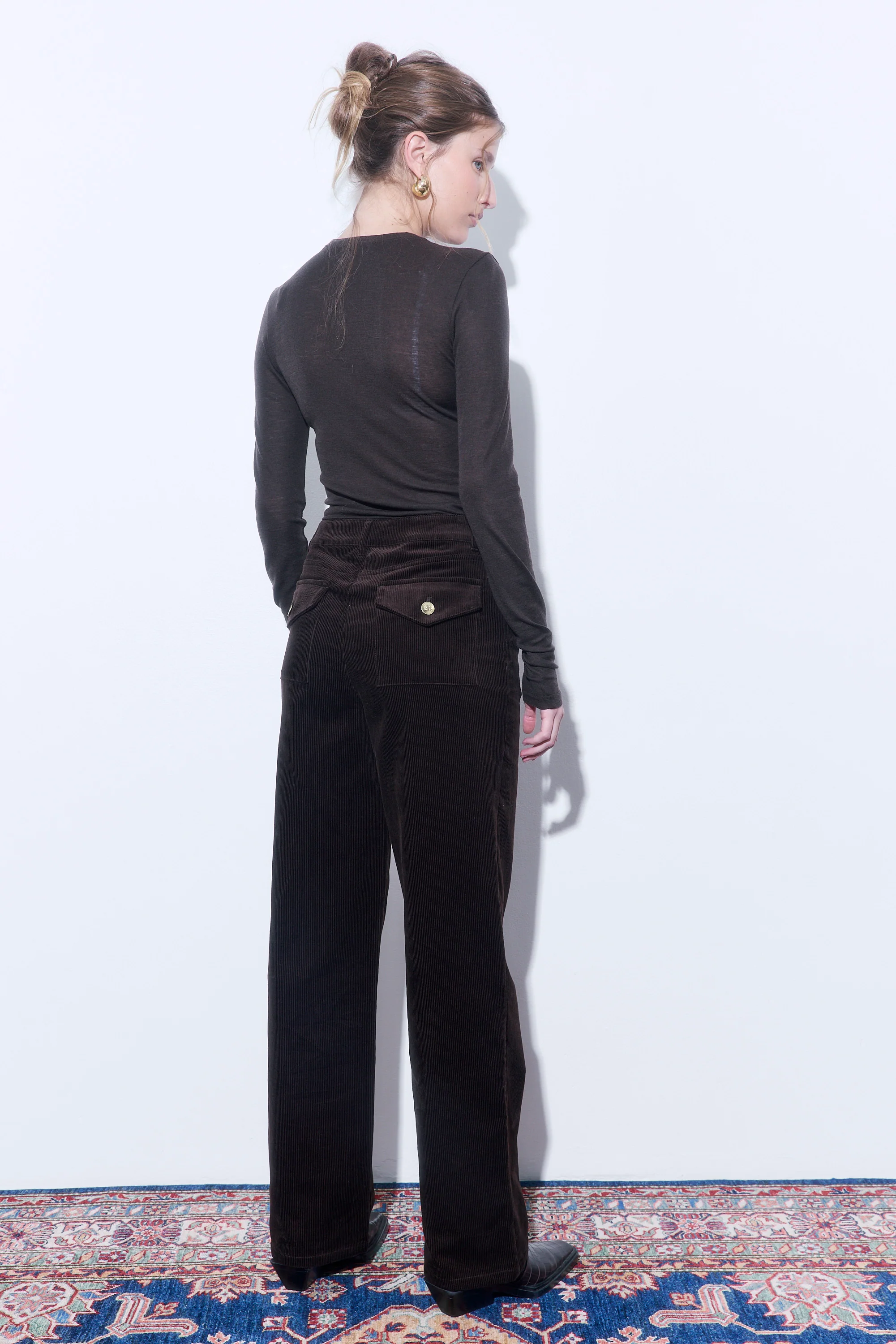 Corduroy Wide Leg Pants - Image 5