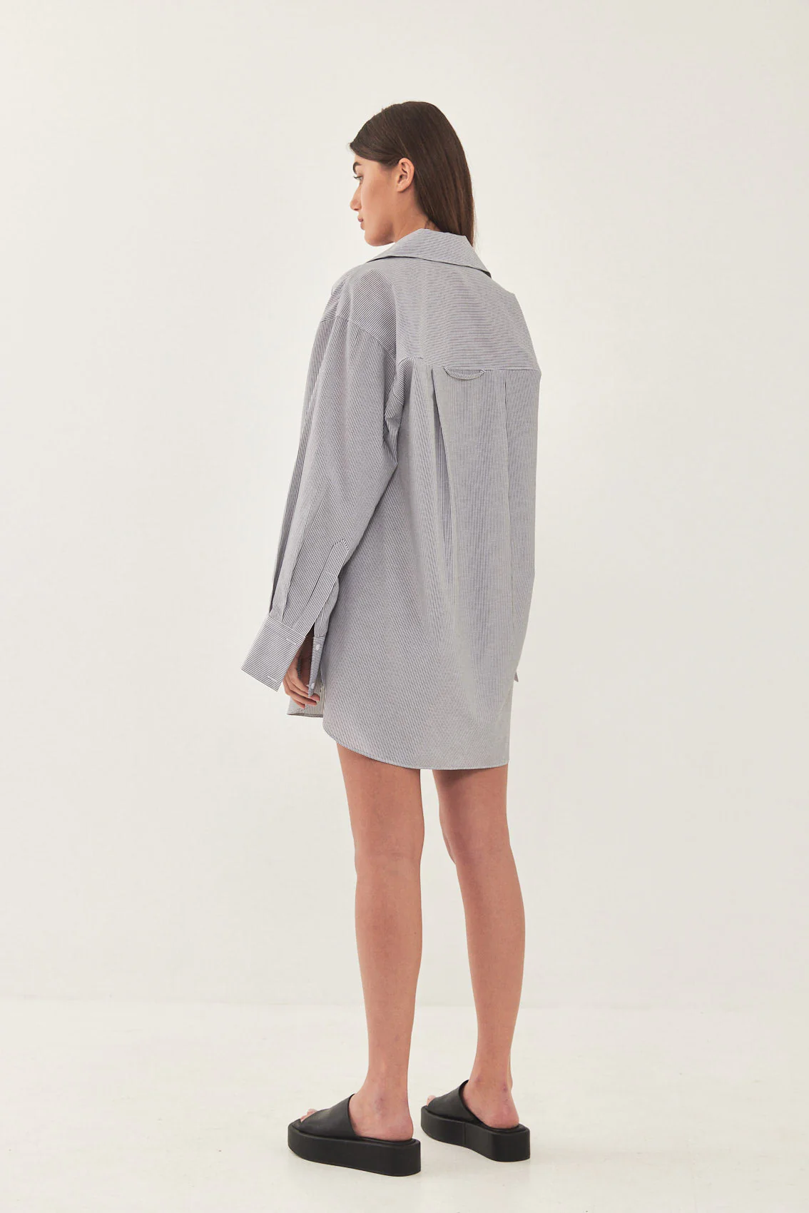 Cotton Button Down Mini Dress - Image 5