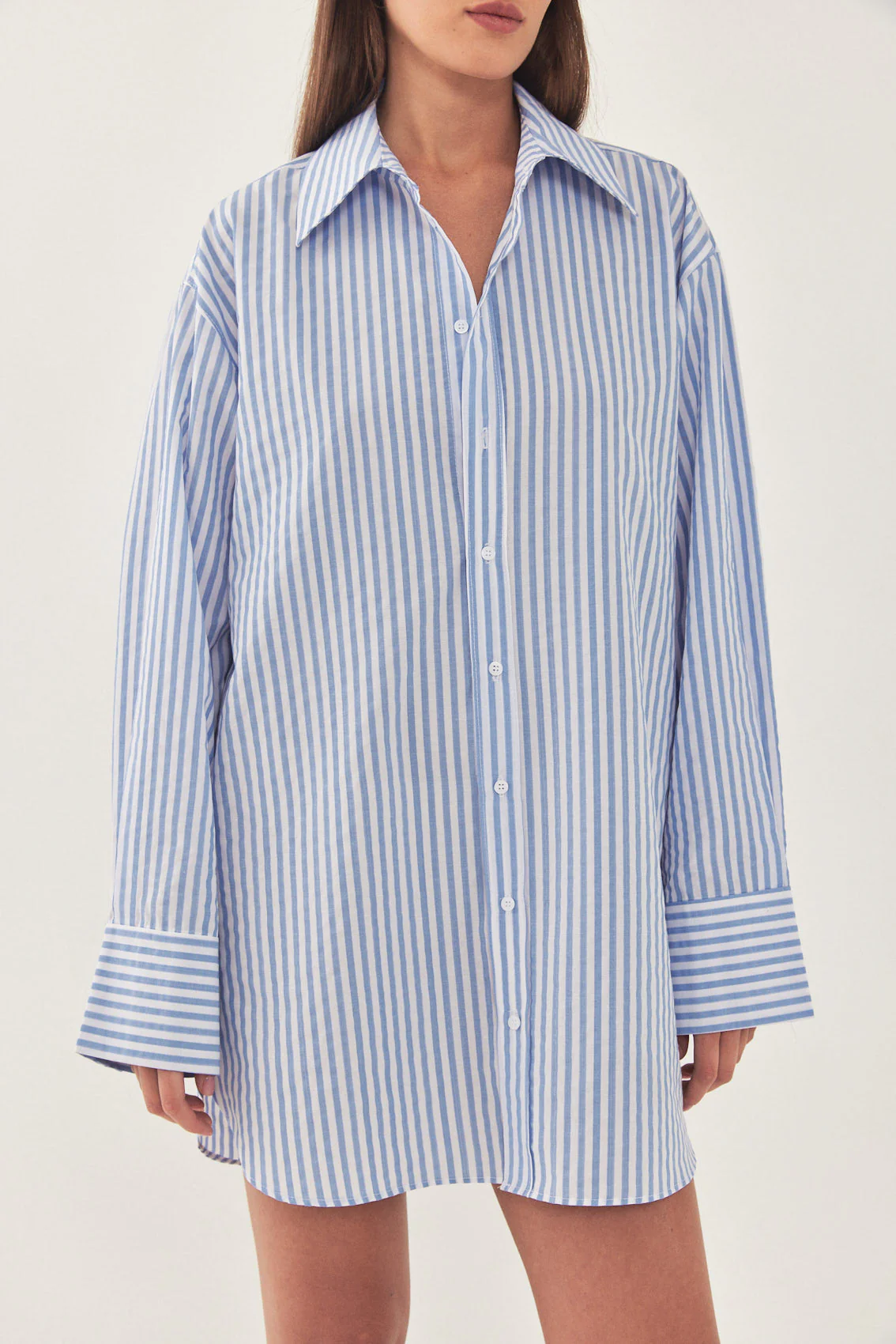 Cotton Button Down Mini Dress - Image 2
