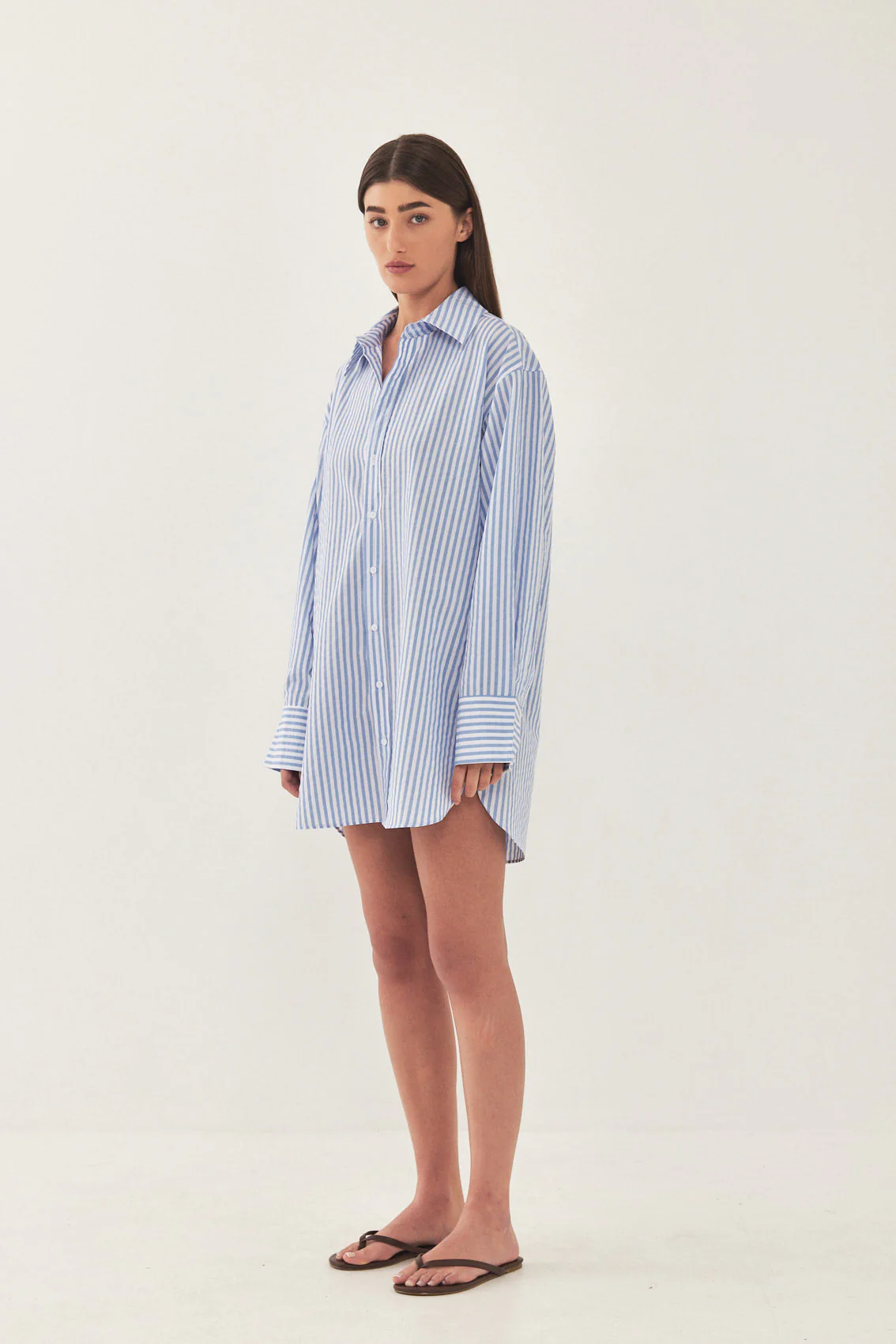 Cotton Button Down Mini Dress - Image 4