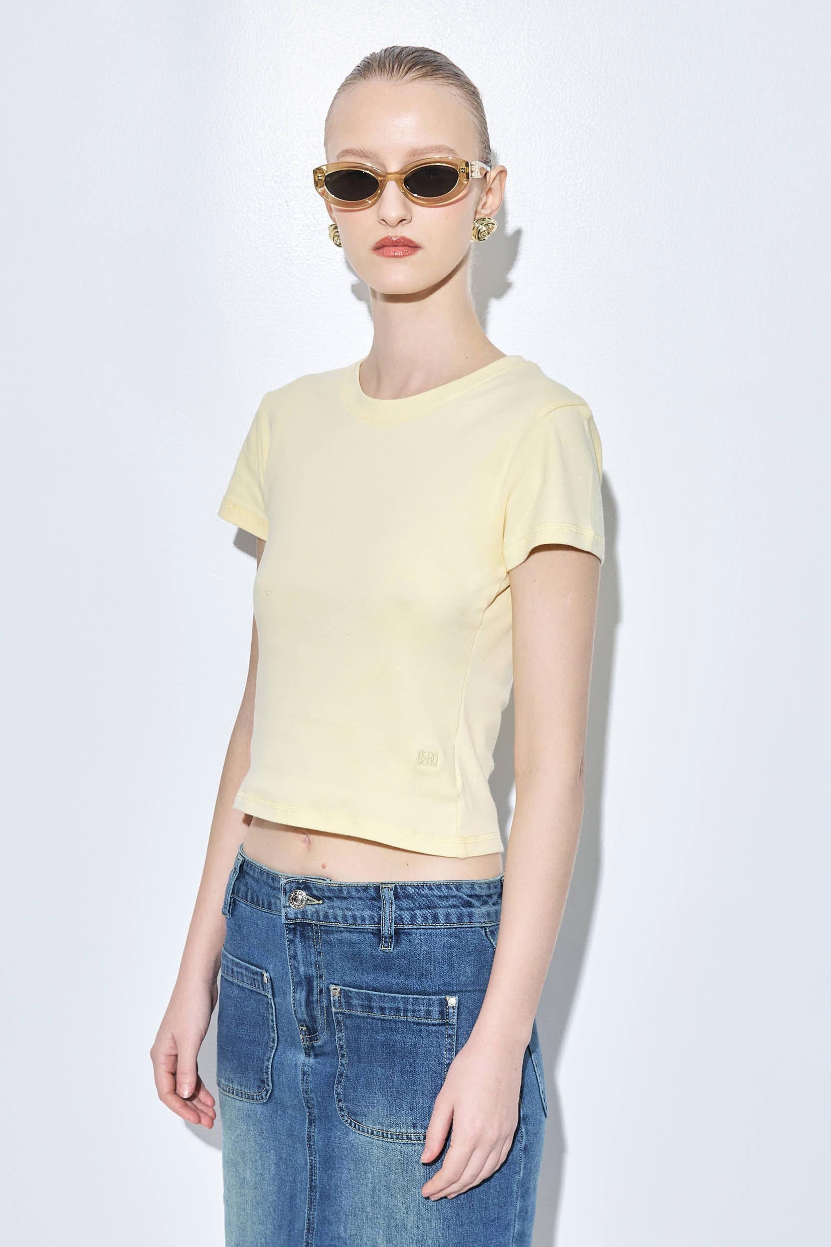 Crew Neck Baby Tee - Image 4