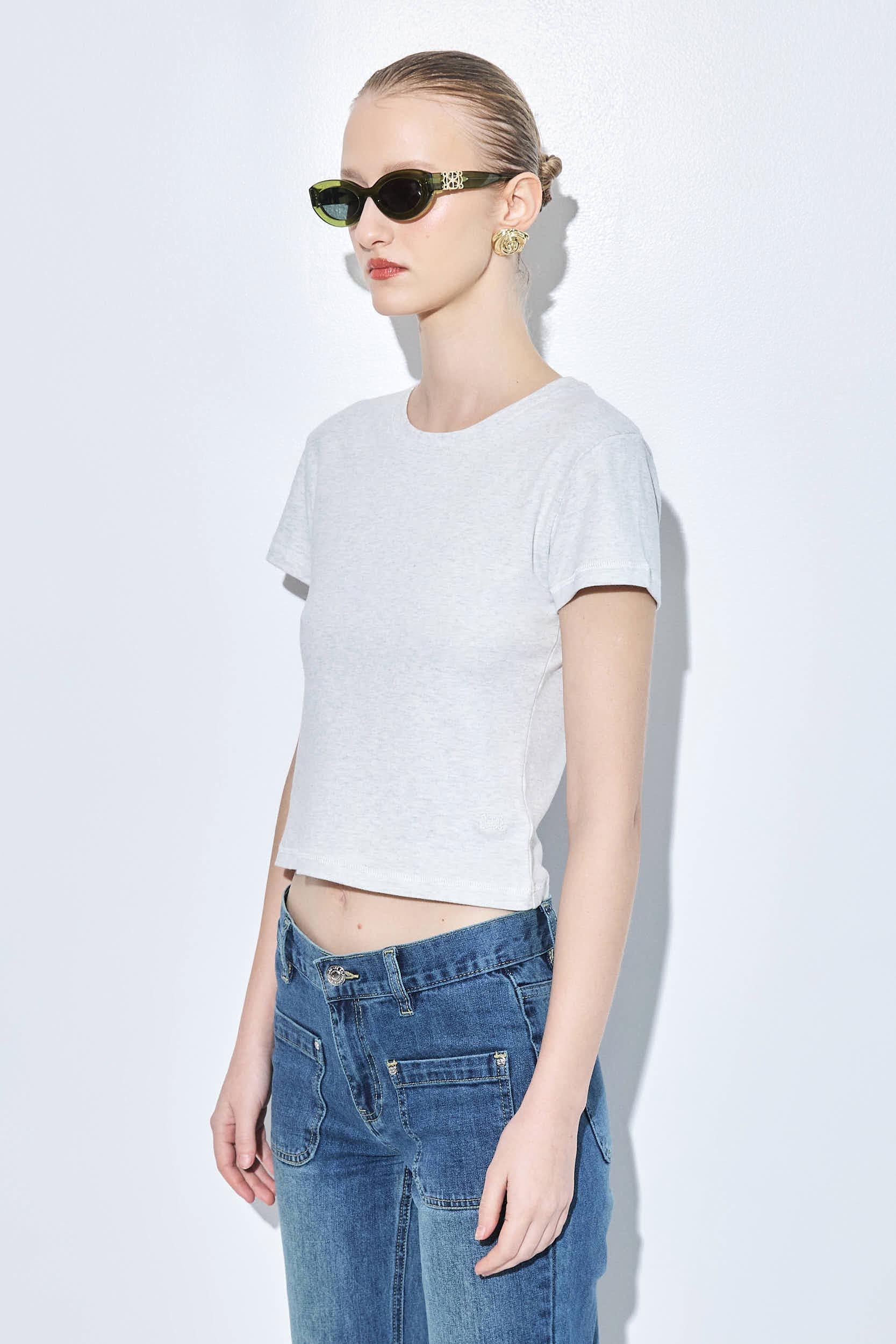 Crew Neck Baby Tee - Image 4